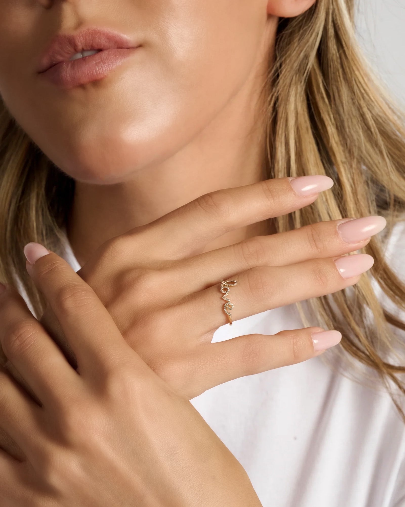 The All Me Pavé Diamond Love Ring