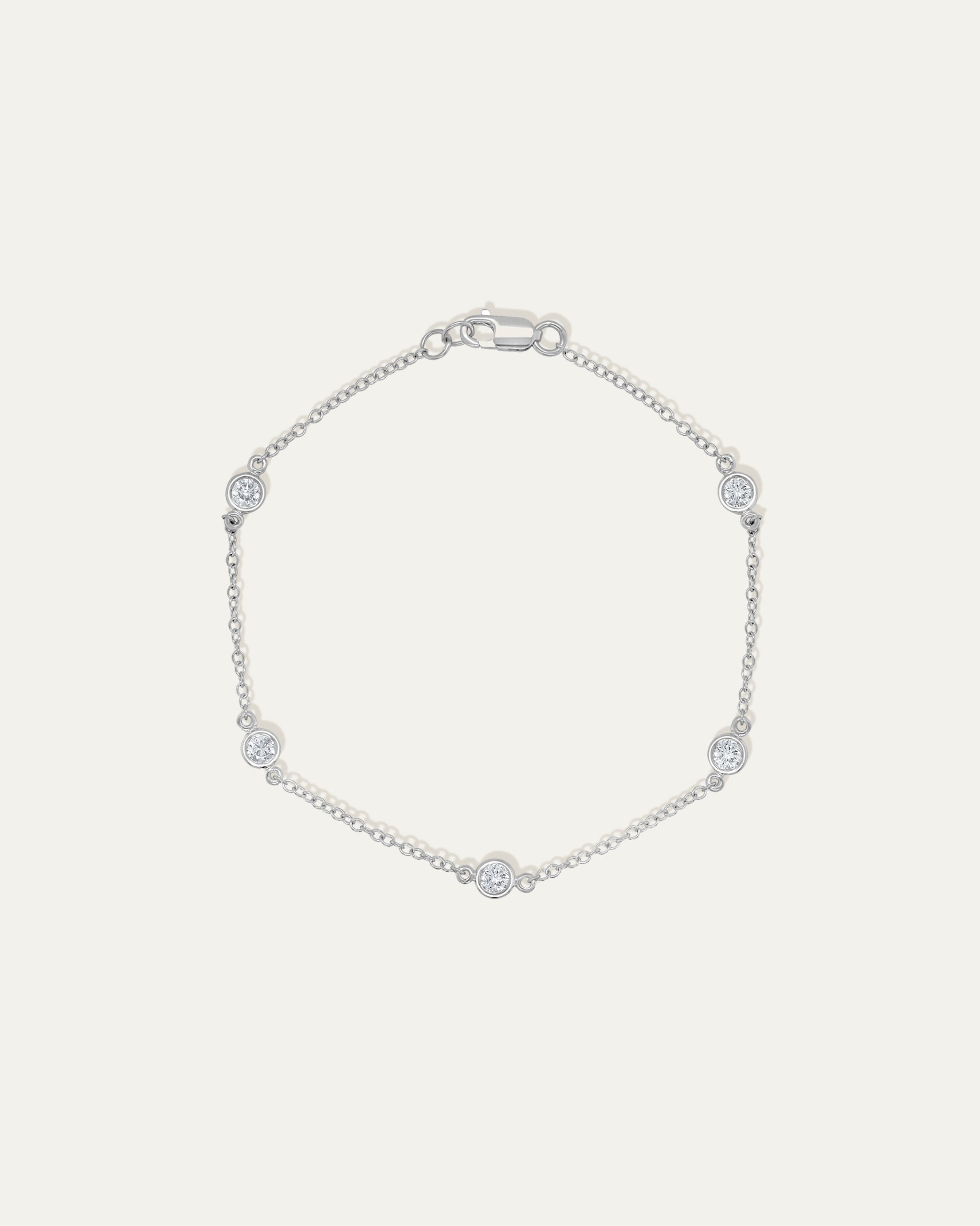 The Diamond Bezel Station Bracelet