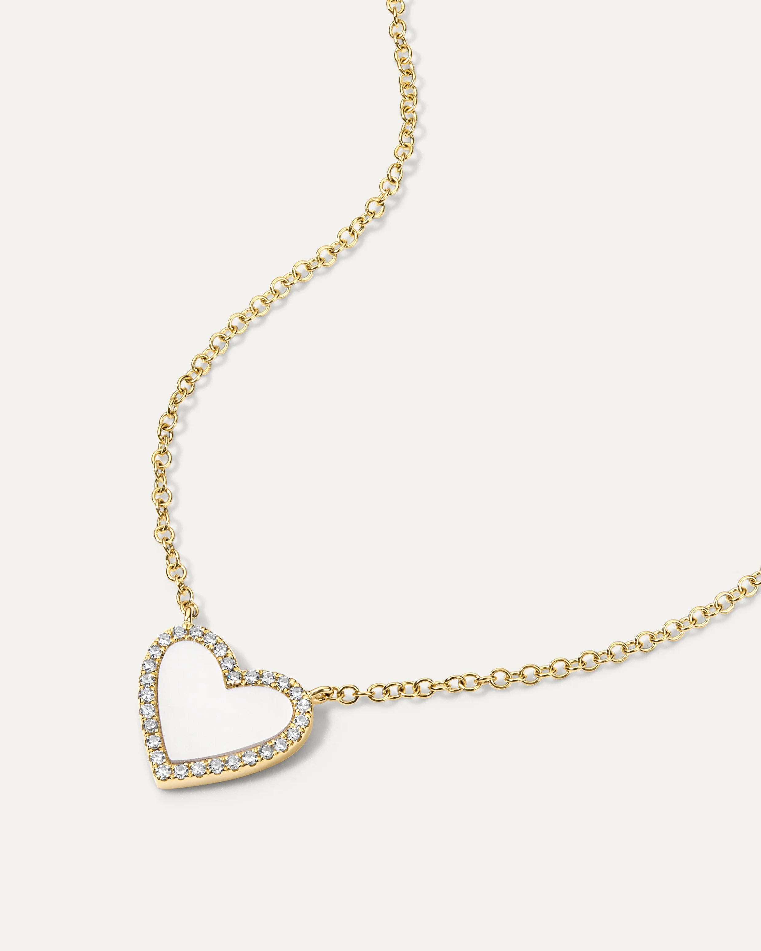 The My Heart Mother of Pearl Diamond Necklace
