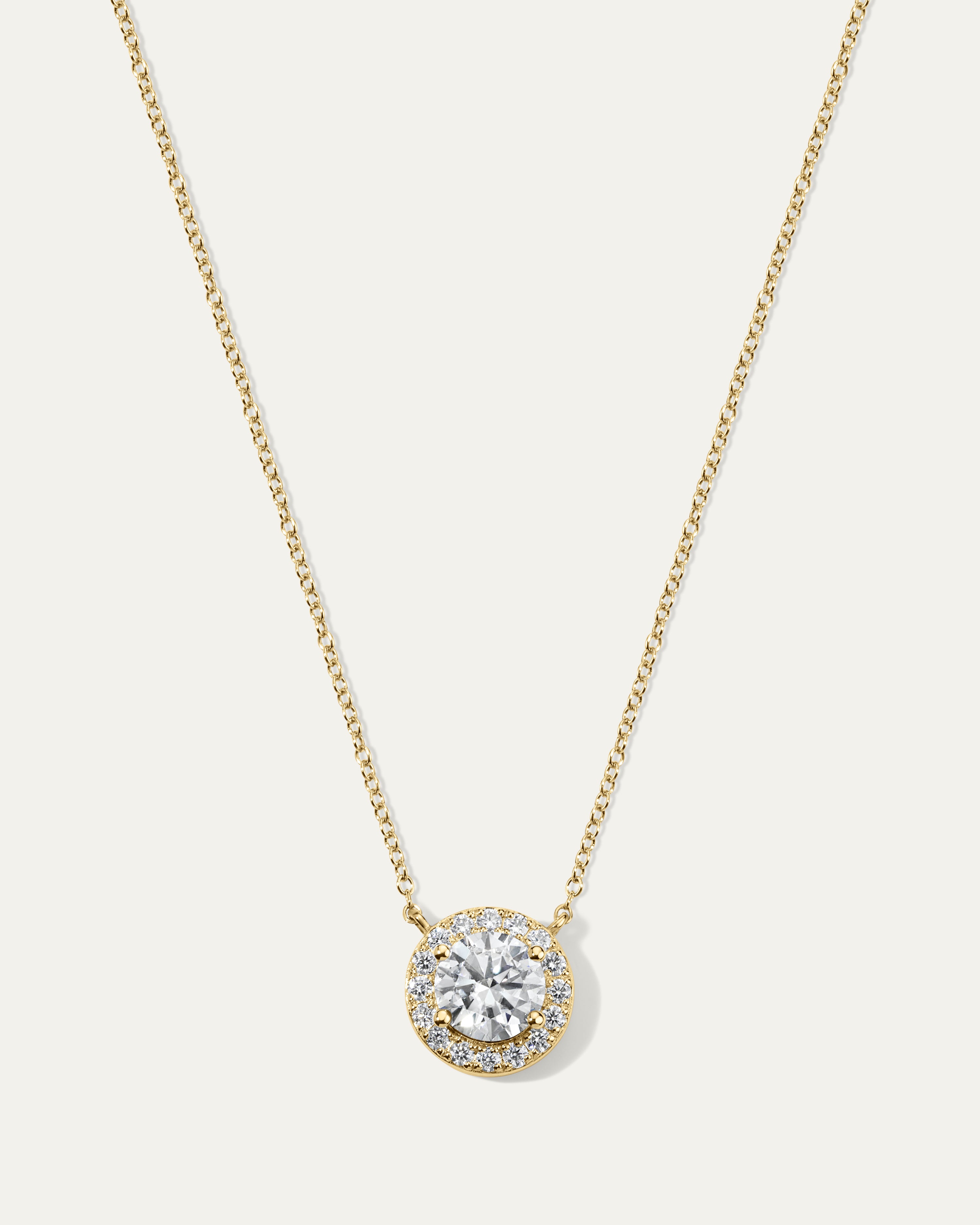 The Everyday Round Halo Necklace