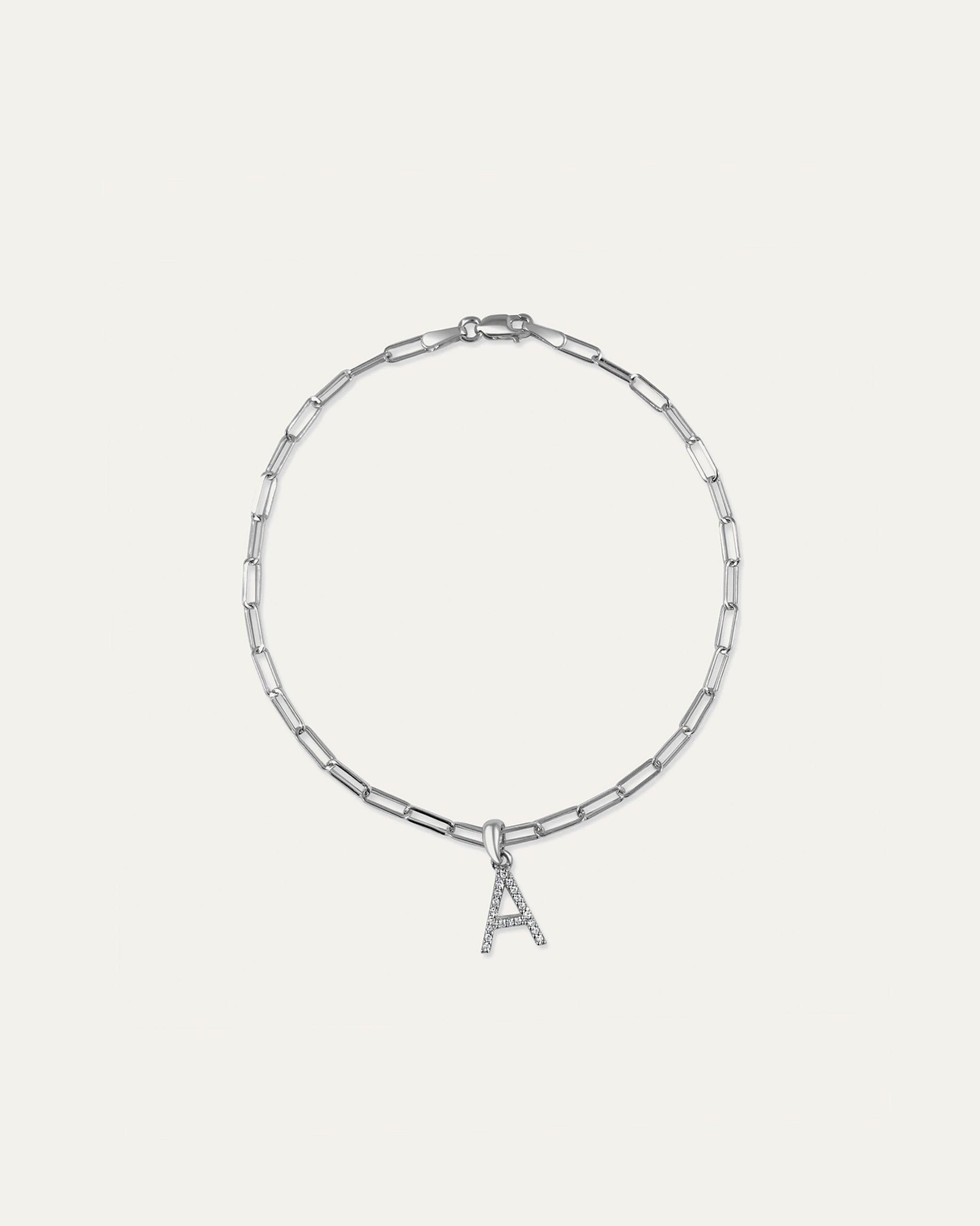 The All Me Pavé Diamond Letter Bracelet