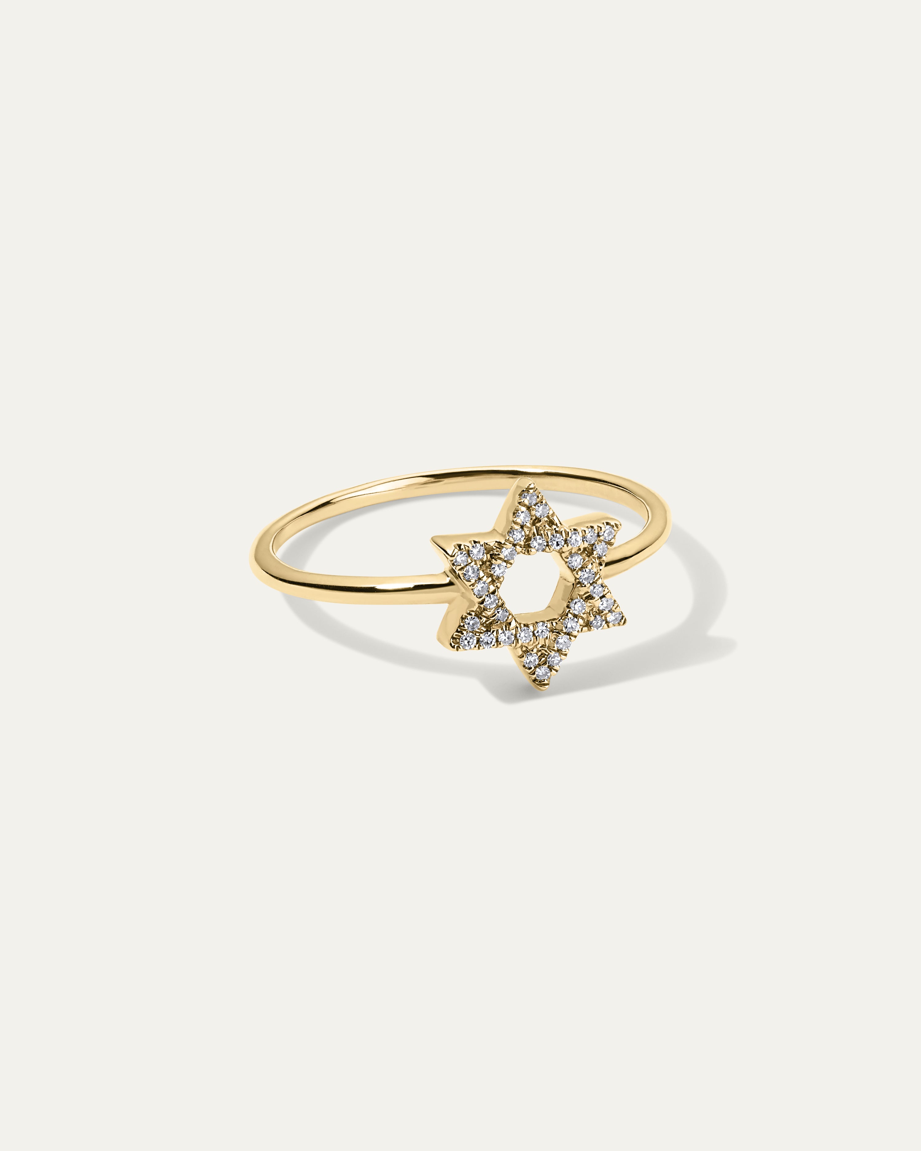 The Star of David Pavé Diamond Ring