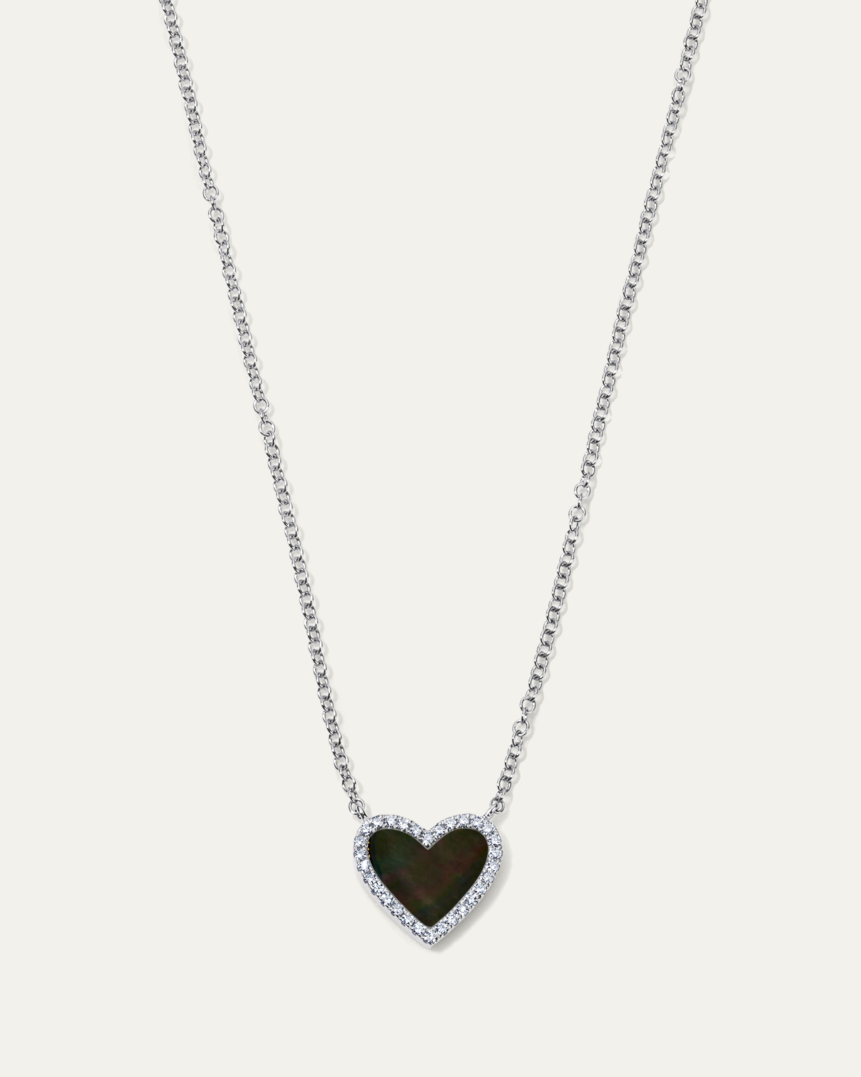 The My Heart Black Onyx Diamond Necklace