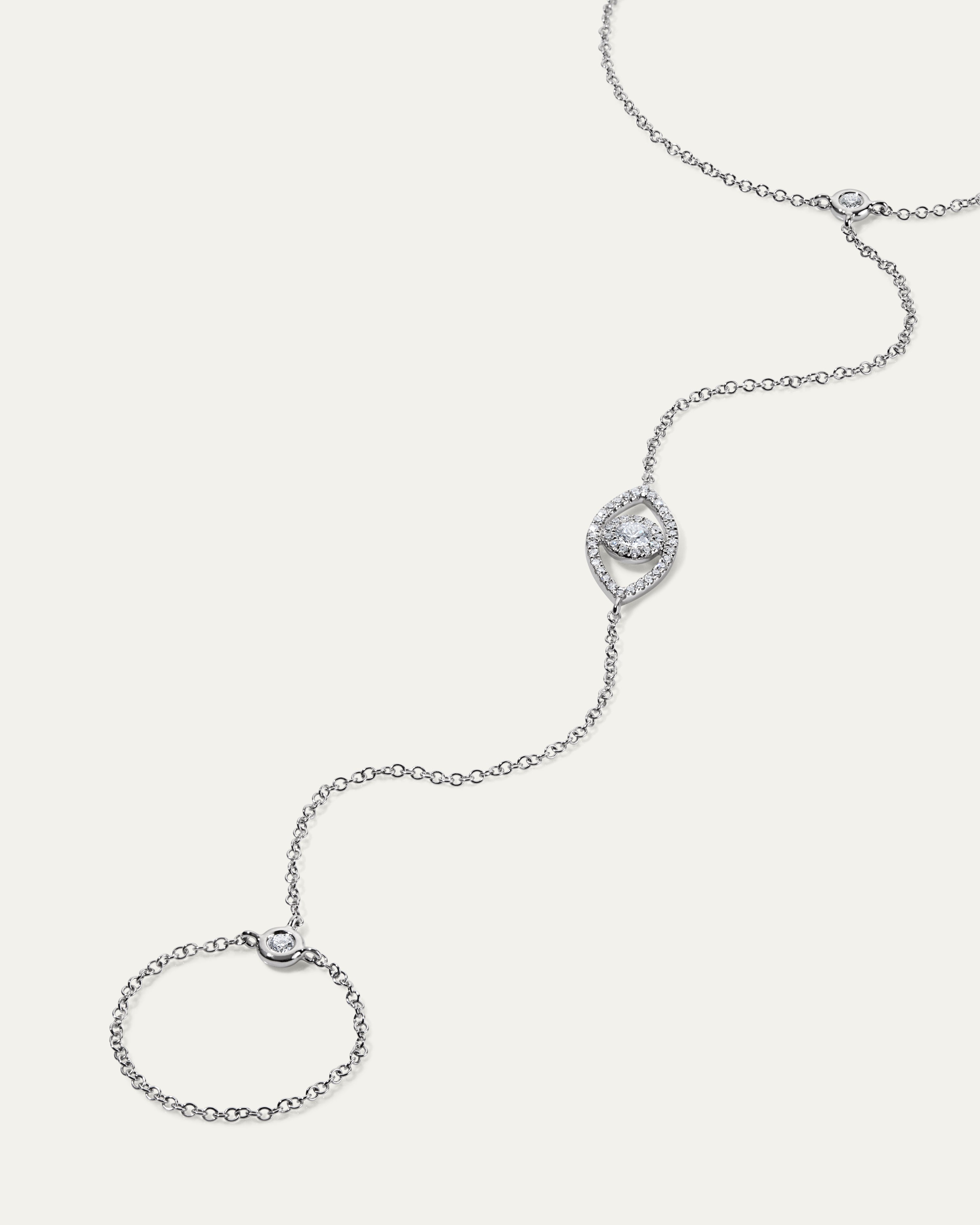 The Evil Eye Diamond Hand Chain
