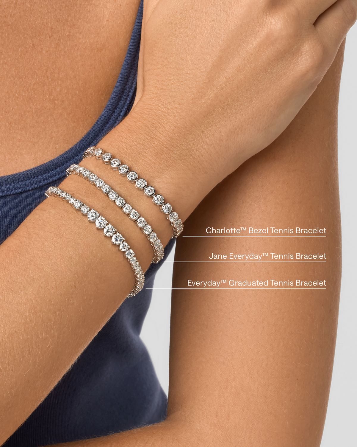 Jane Everyday™ Graduated Tennis Bracelet