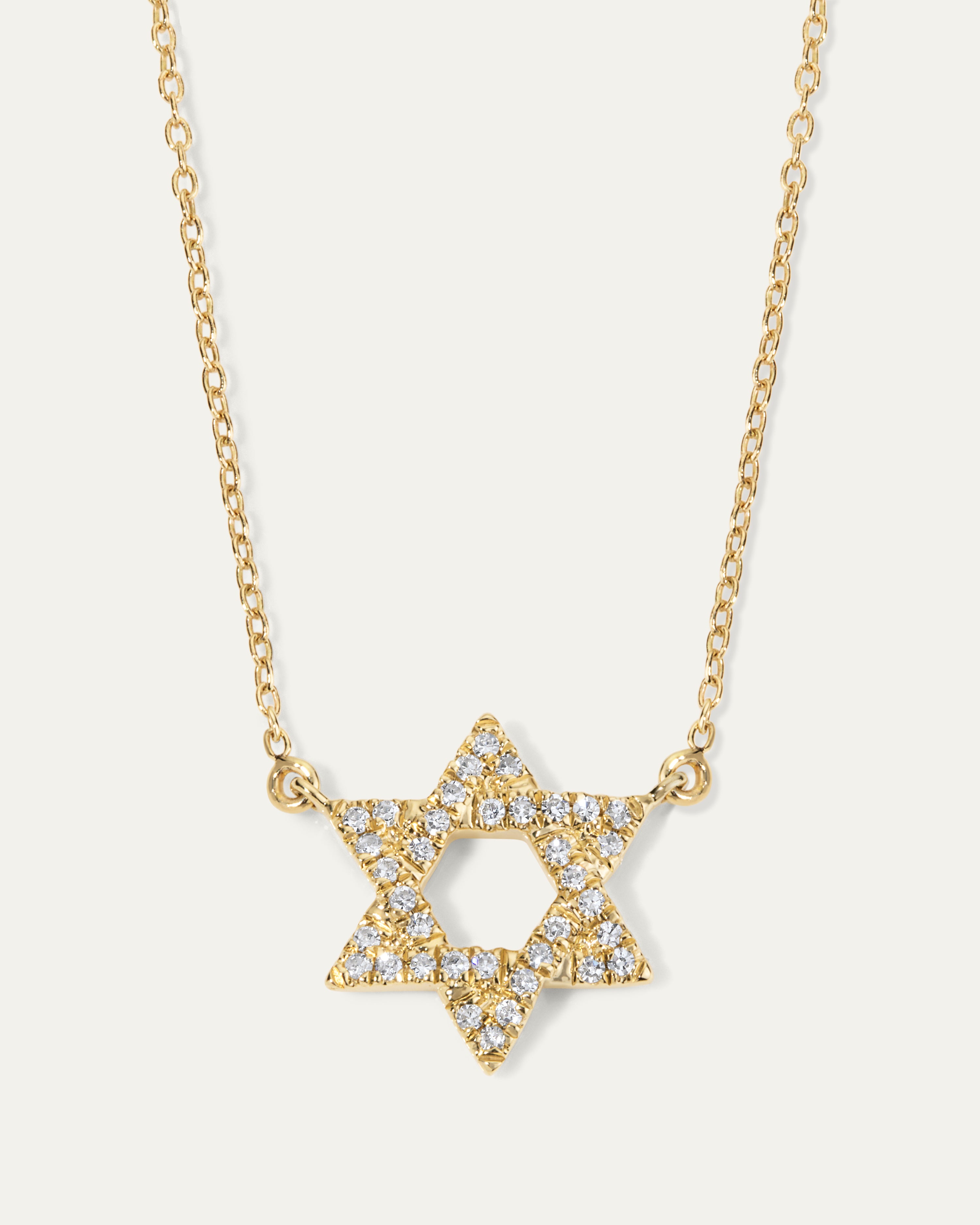 Sarah Mini Star of David Pavé Diamond Necklace
