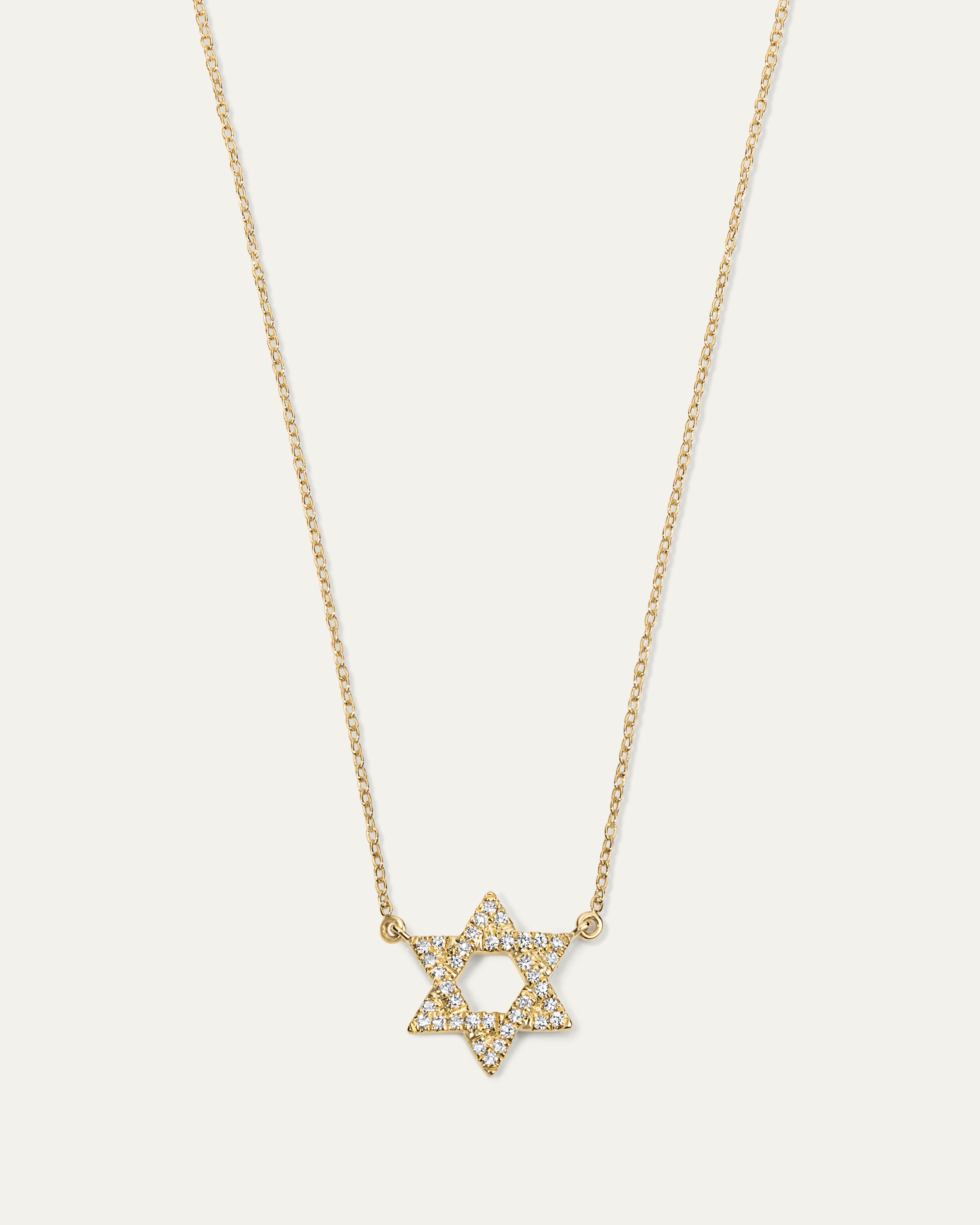 Sarah Mini Star of David Pavé Diamond Necklace