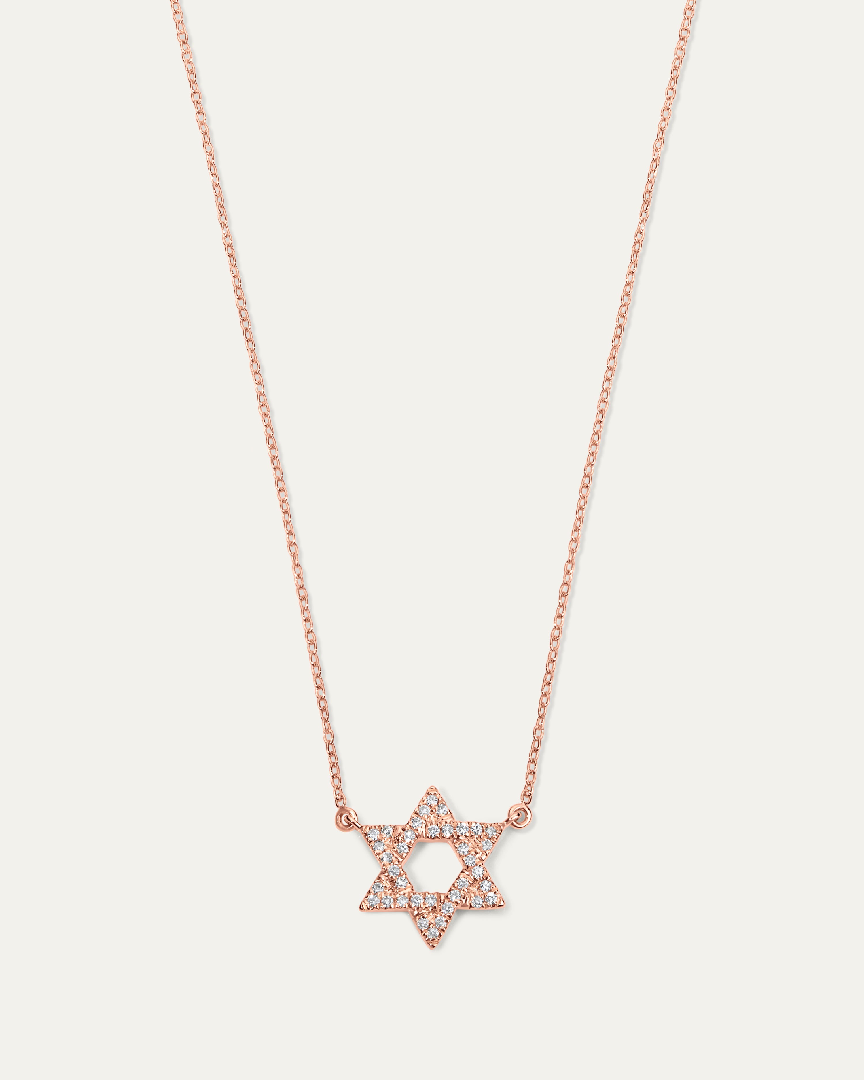 Sarah Mini Star of David Pavé Diamond Necklace