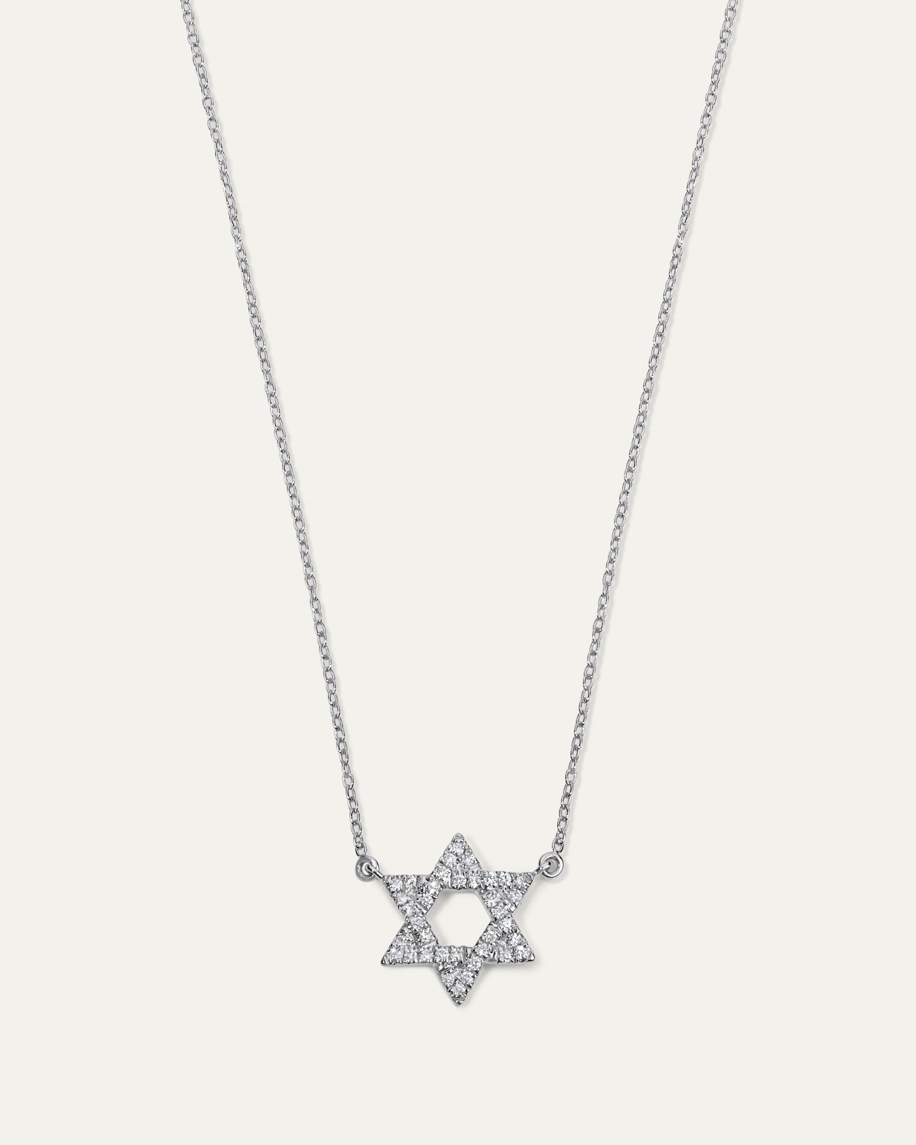 Sarah Mini Star of David Pavé Diamond Necklace