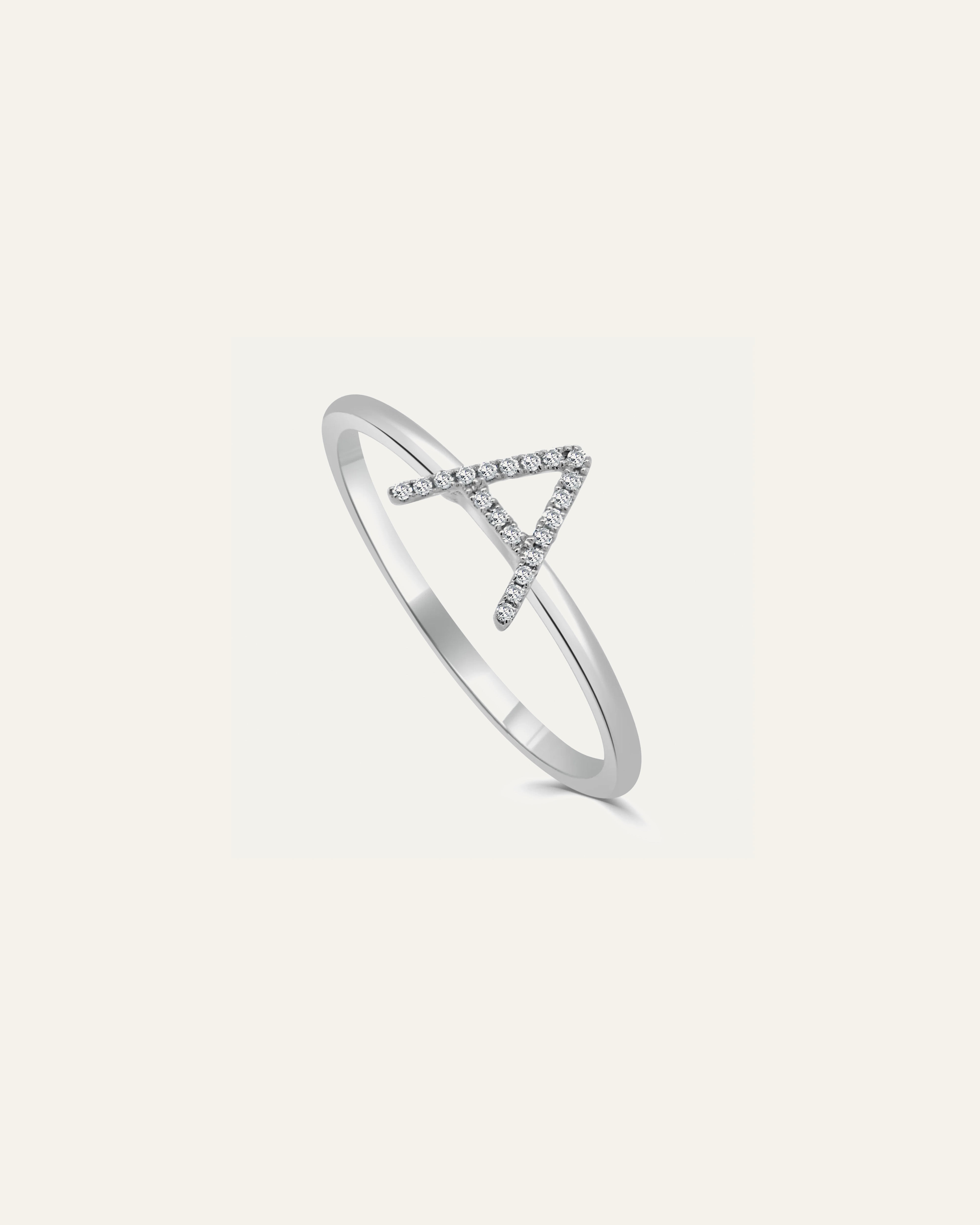 All Me Pavé Diamond Initial Ring