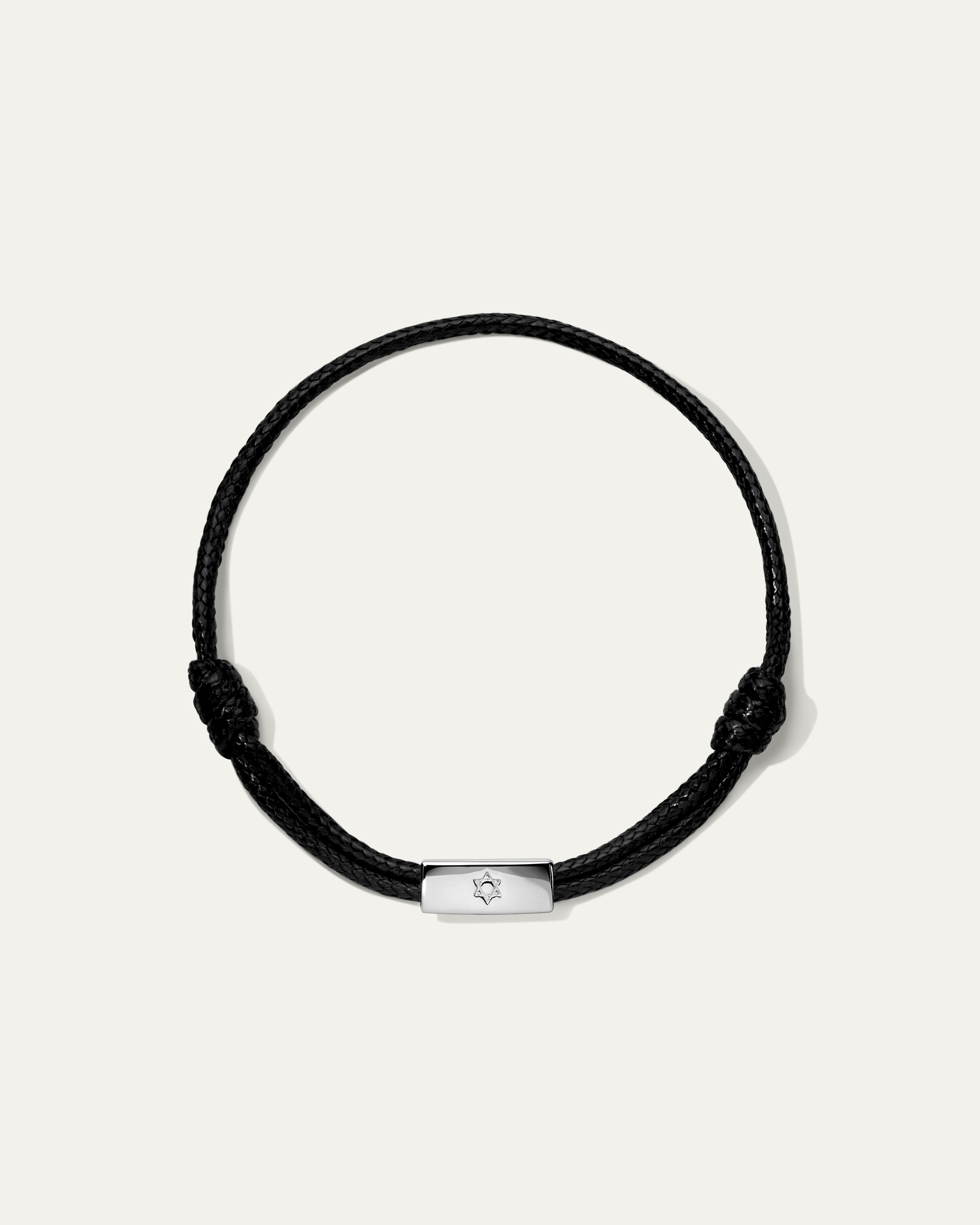 Star of David Bar Cord Bracelet
