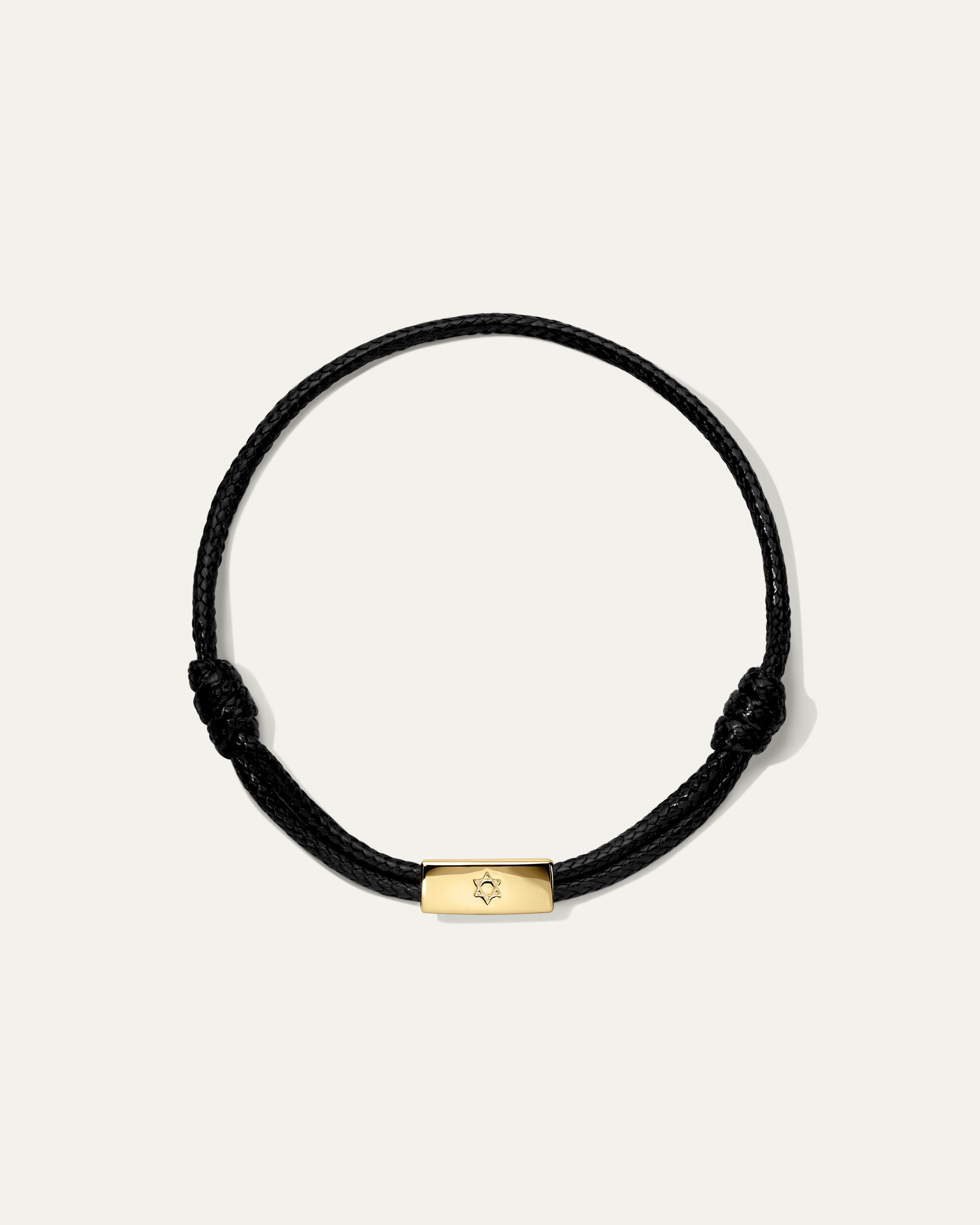 Star of David Bar Cord Bracelet