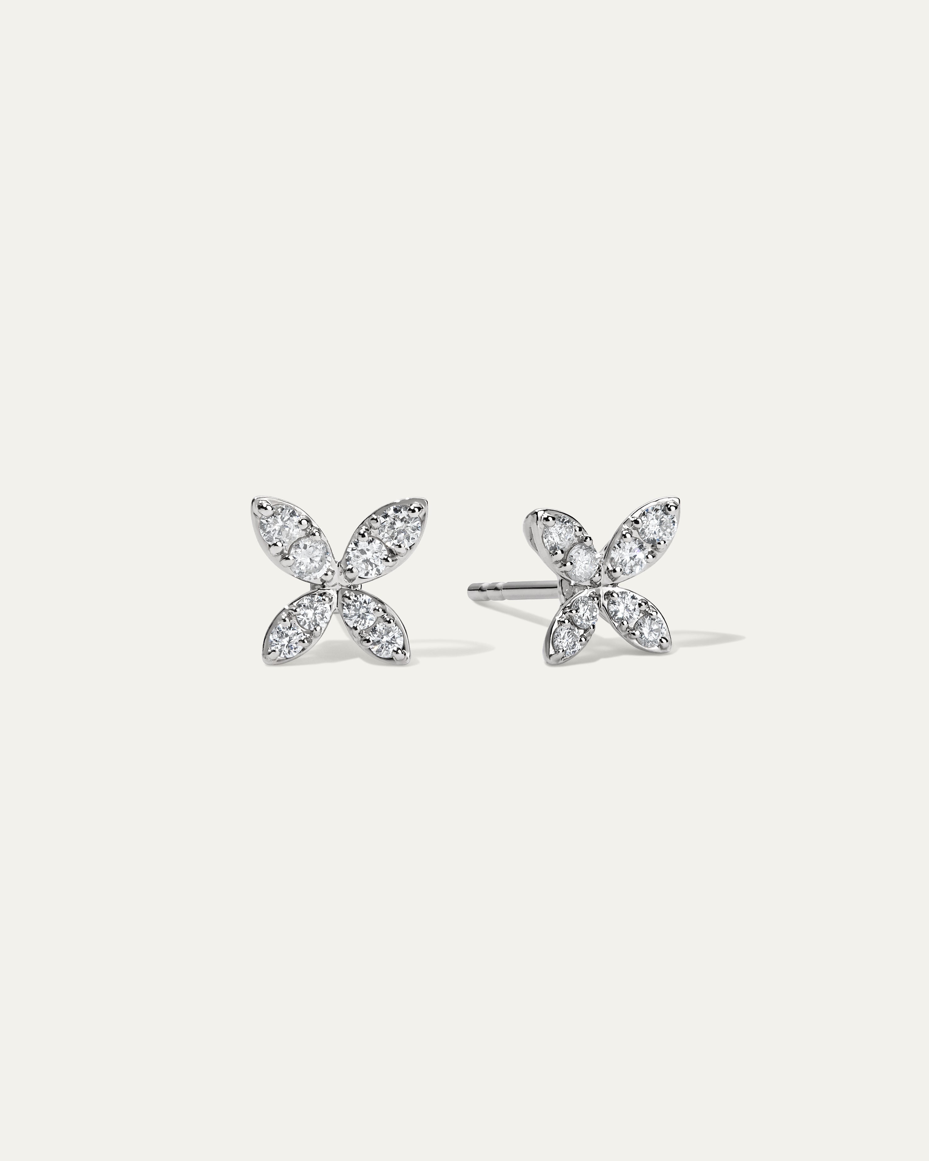 Pavé Diamond Butterfly Earrings