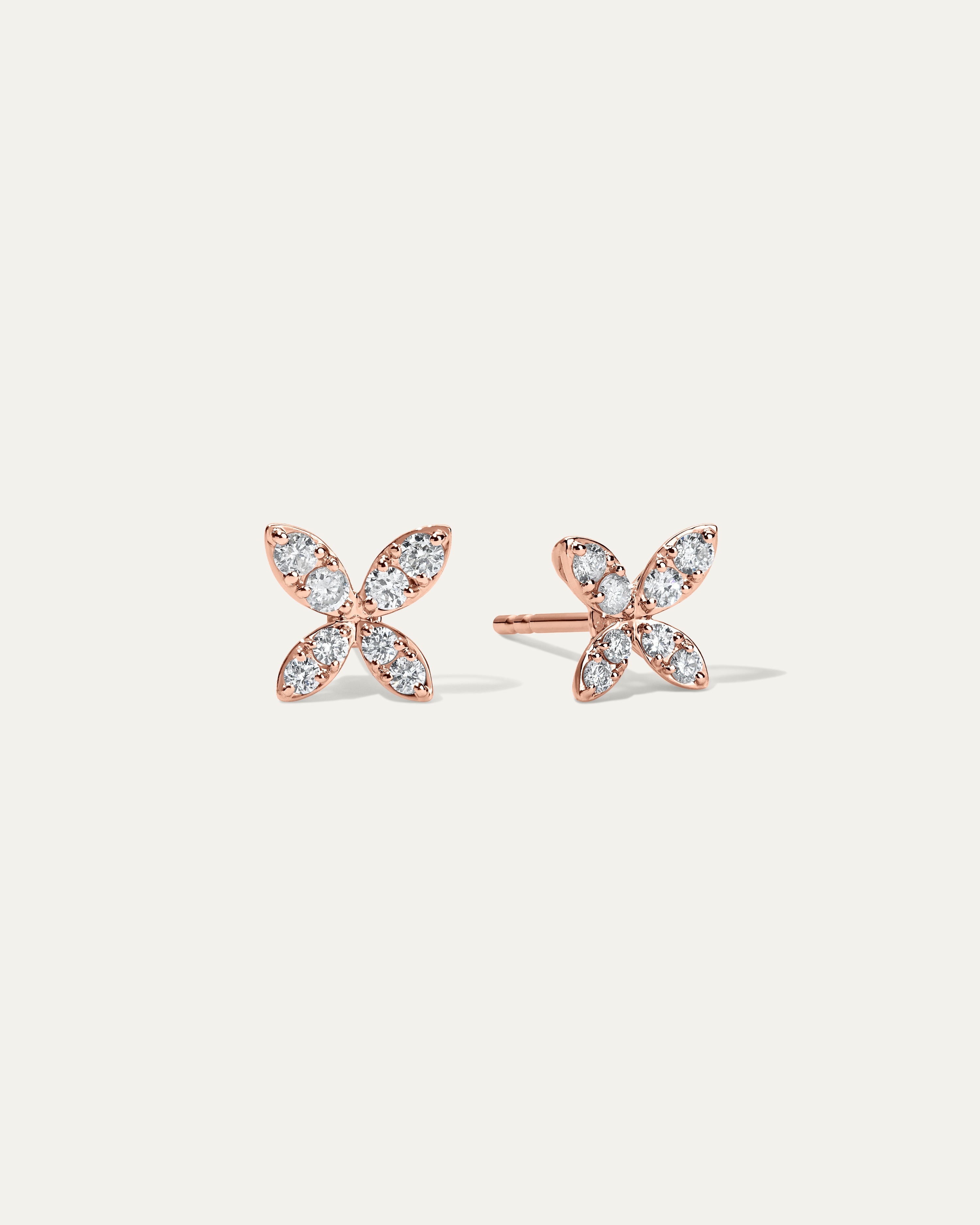 Pavé Diamond Butterfly Earrings