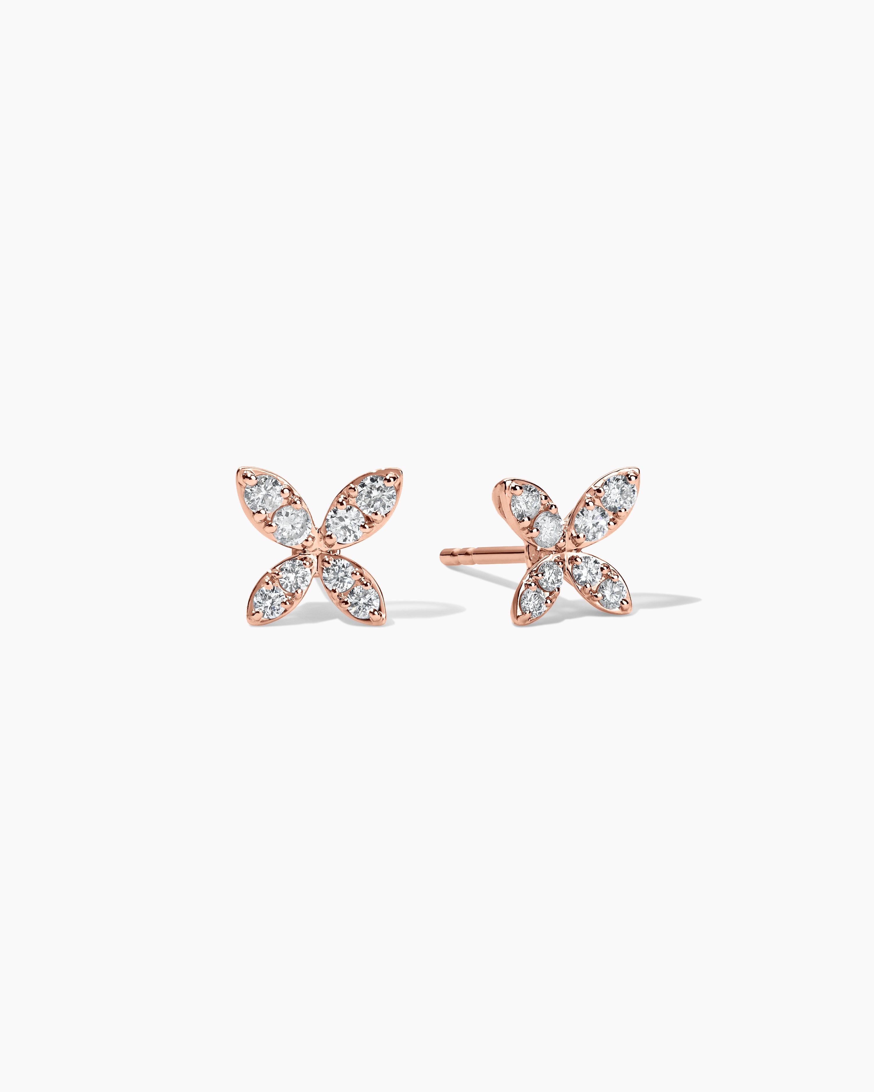 Pavé Diamond Butterfly Earrings