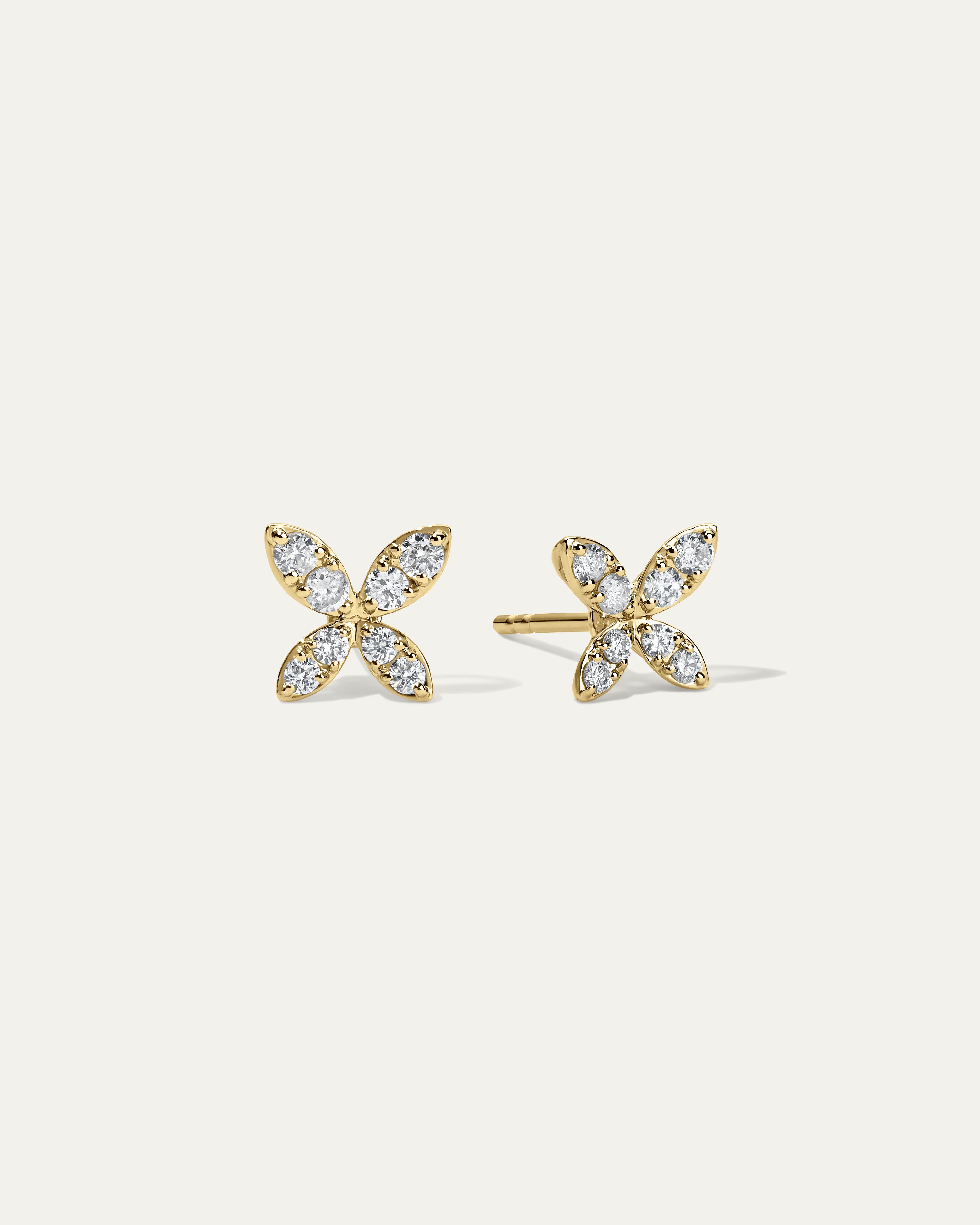 Pavé Diamond Butterfly Earrings