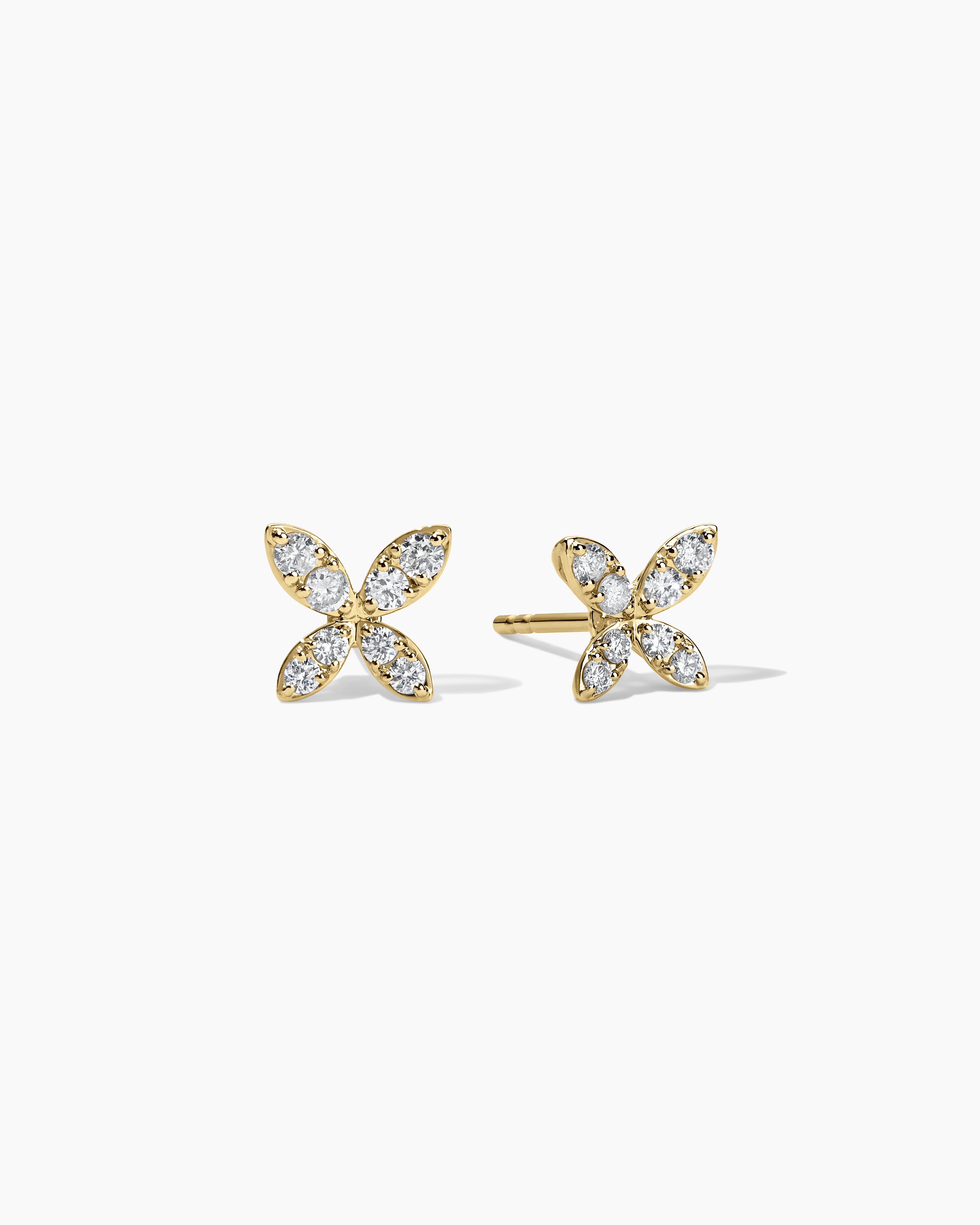 Pavé Diamond Butterfly Earrings