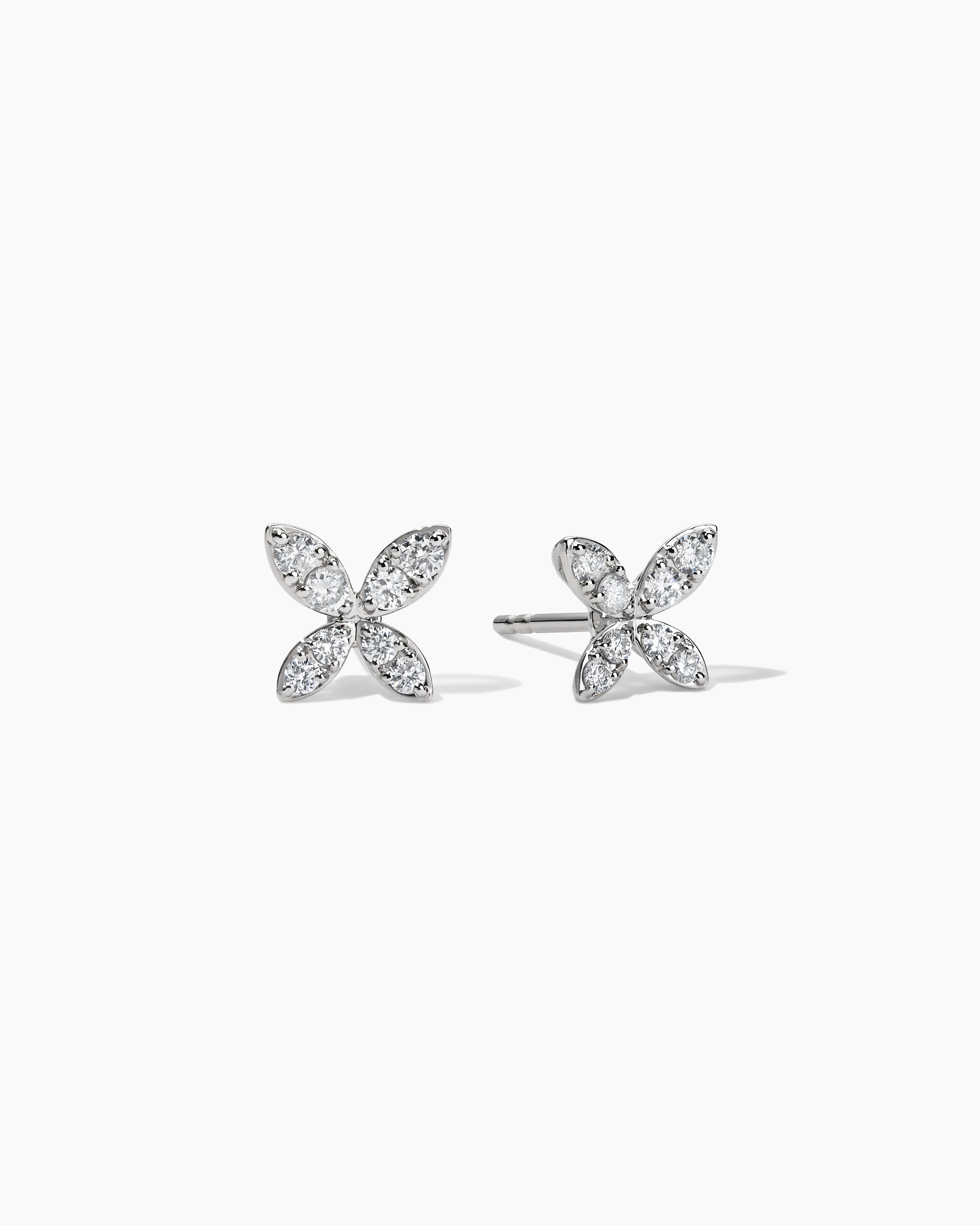 Pavé Diamond Butterfly Earrings