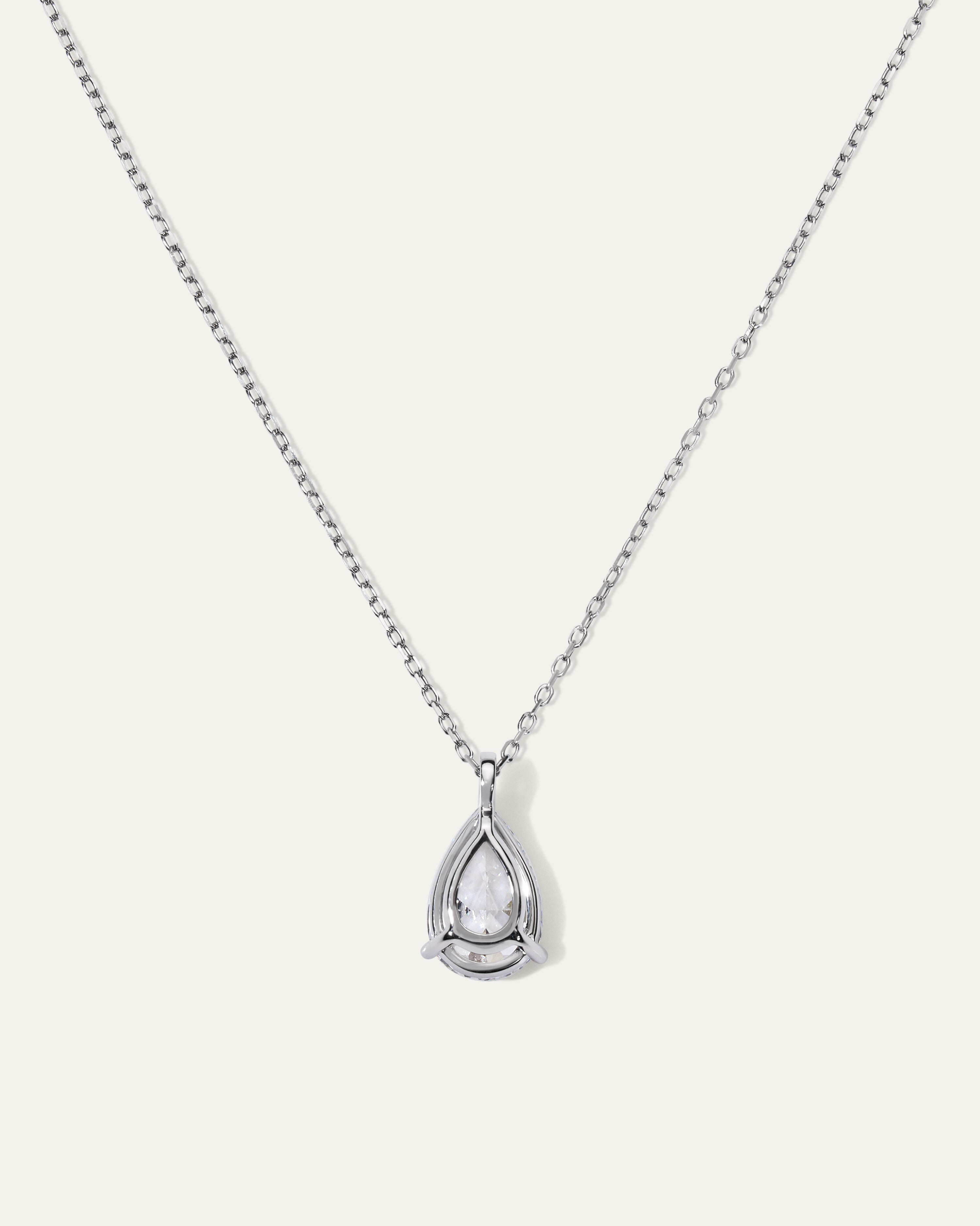 Jane Lab™ Pear Diamond Solitaire Pendant Necklace