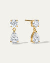 Jane Prestige™ Round & Pear Diamond Drop Earrings