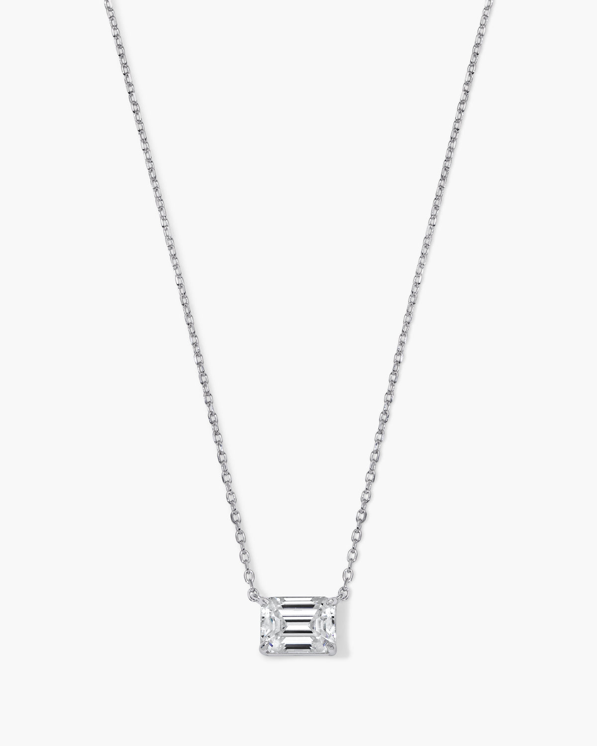 Jane Everyday™ Emerald Solitaire Necklace