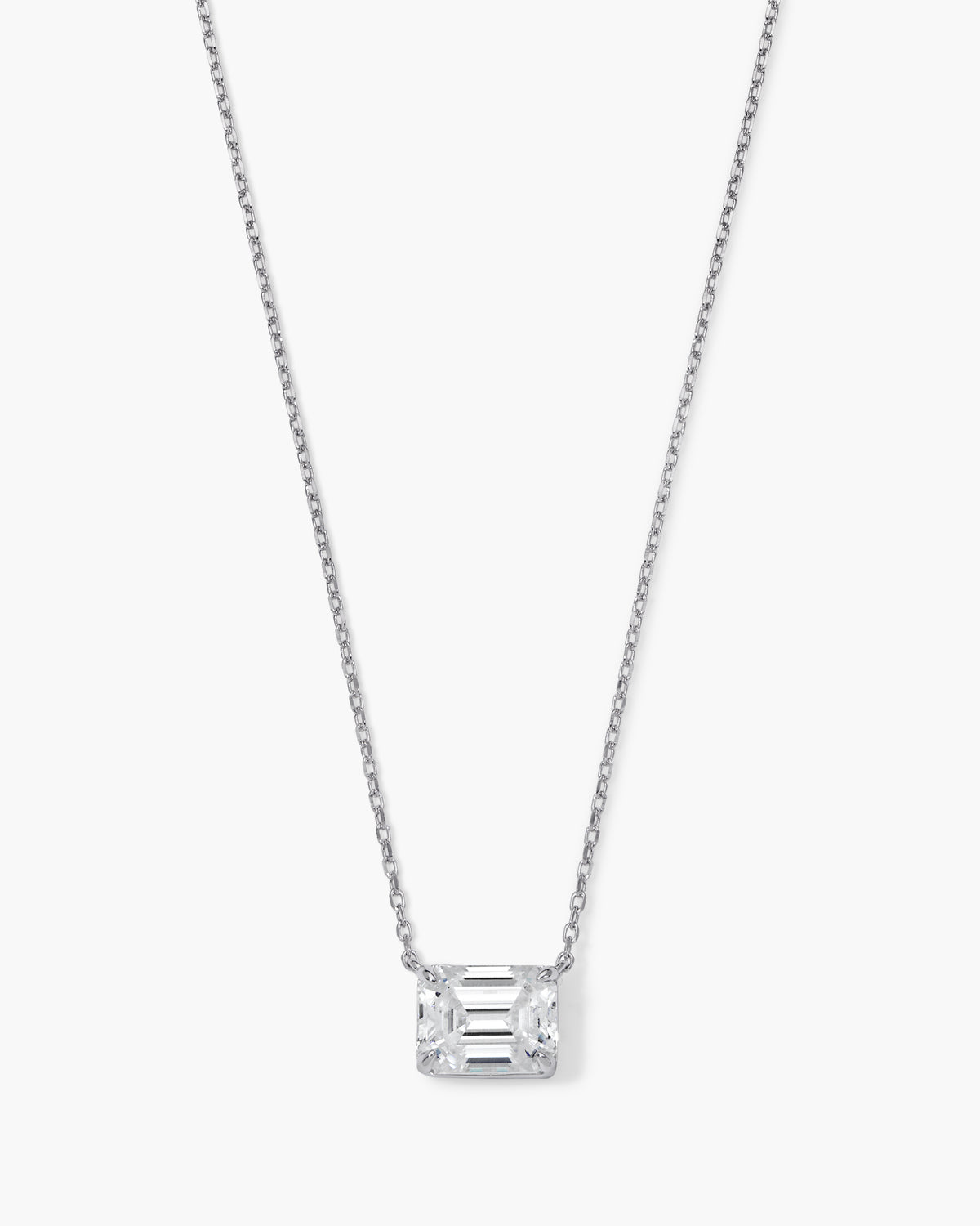 Jane Everyday™ Emerald Solitaire Necklace