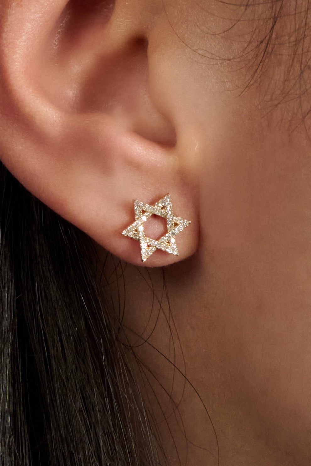 Signature Star of David Diamond Stud Earrings