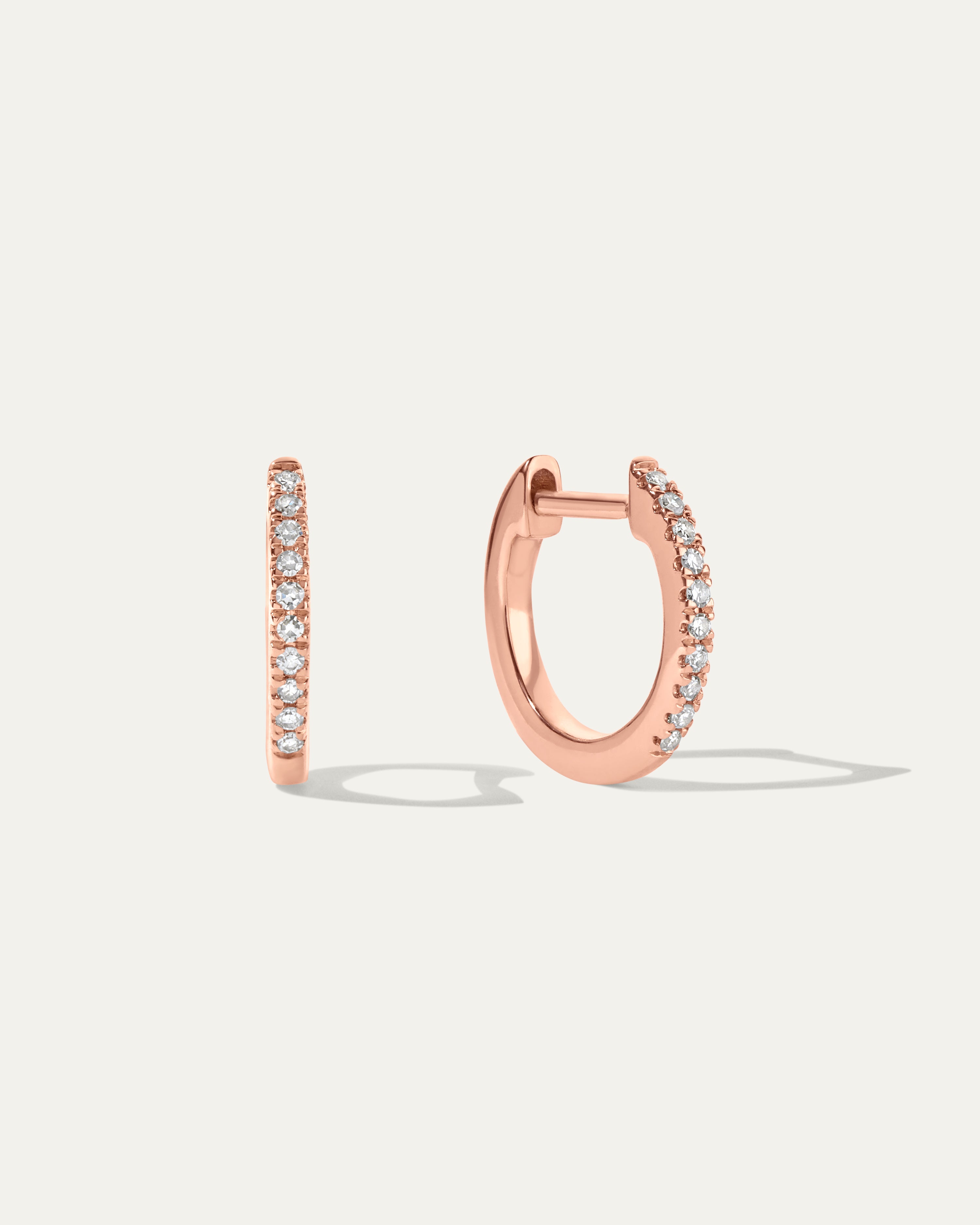 Jane Prestige™ Pavé Diamond Huggie Hoops