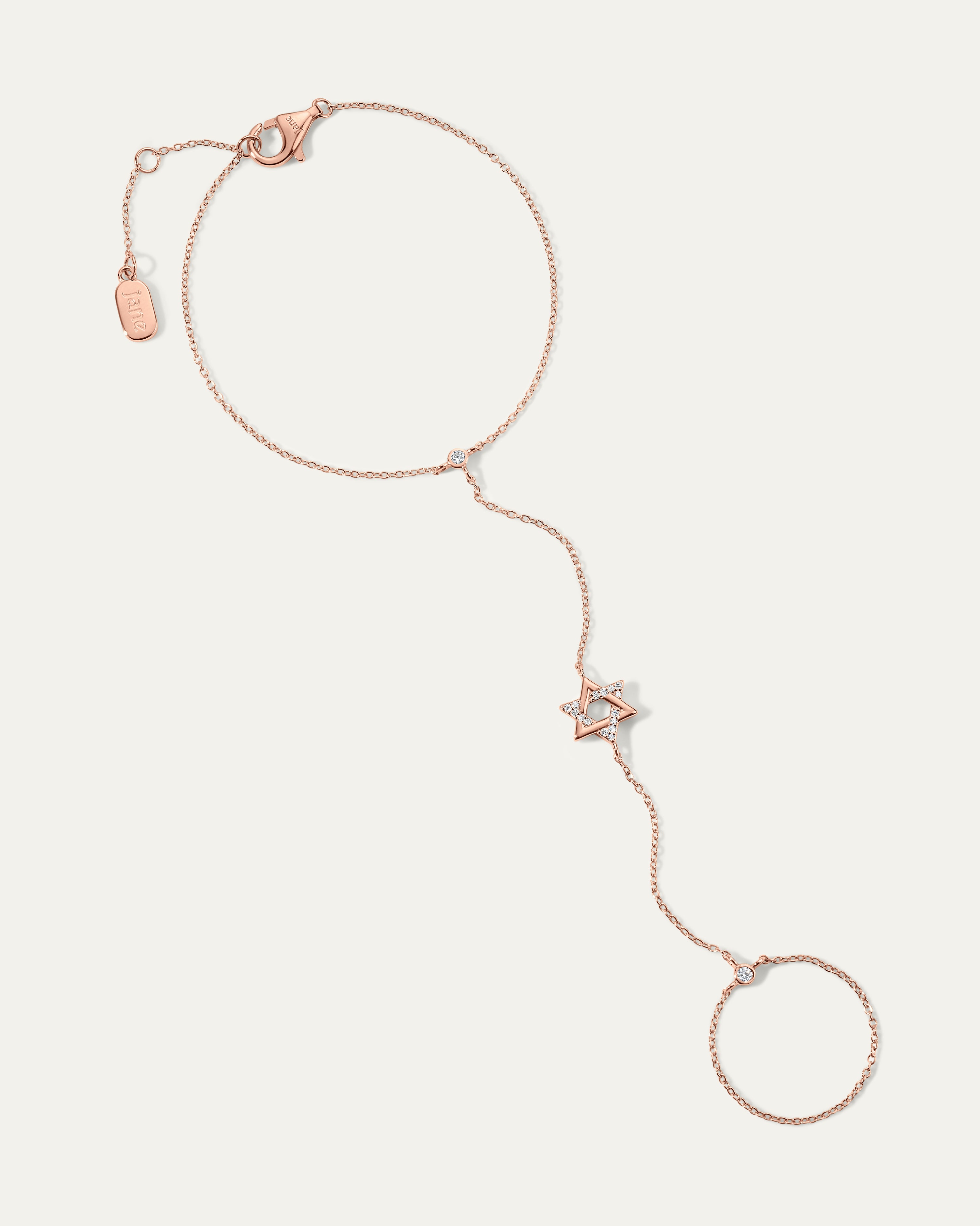 Original Star of David Pavé Diamond Hand Chain