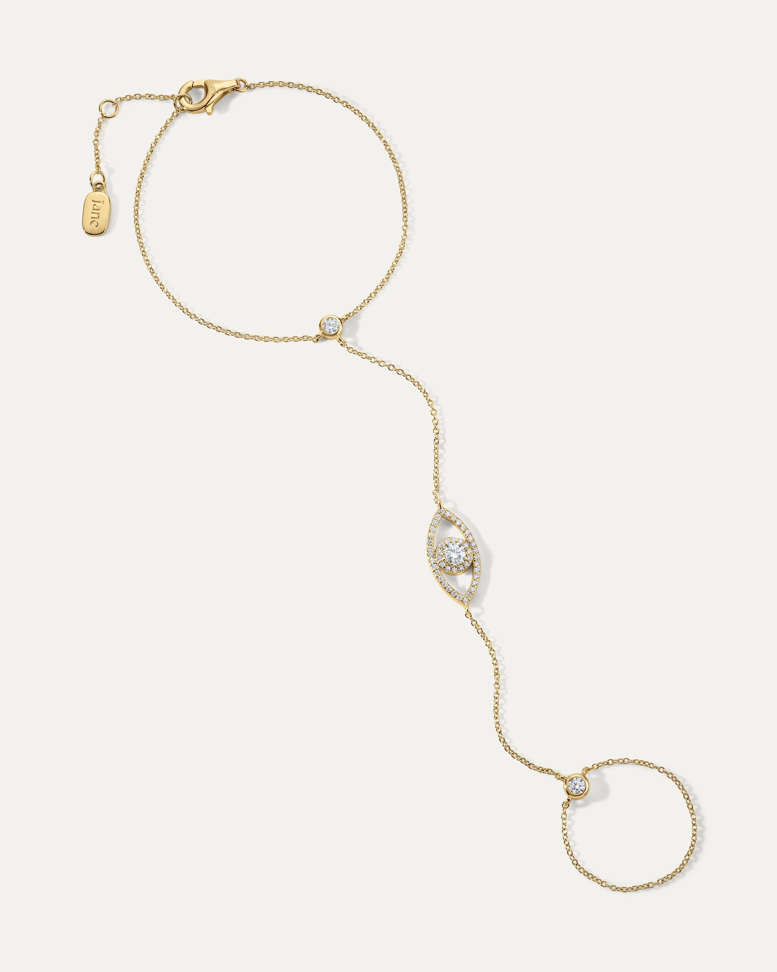 Evil Eye Diamond Hand Chain