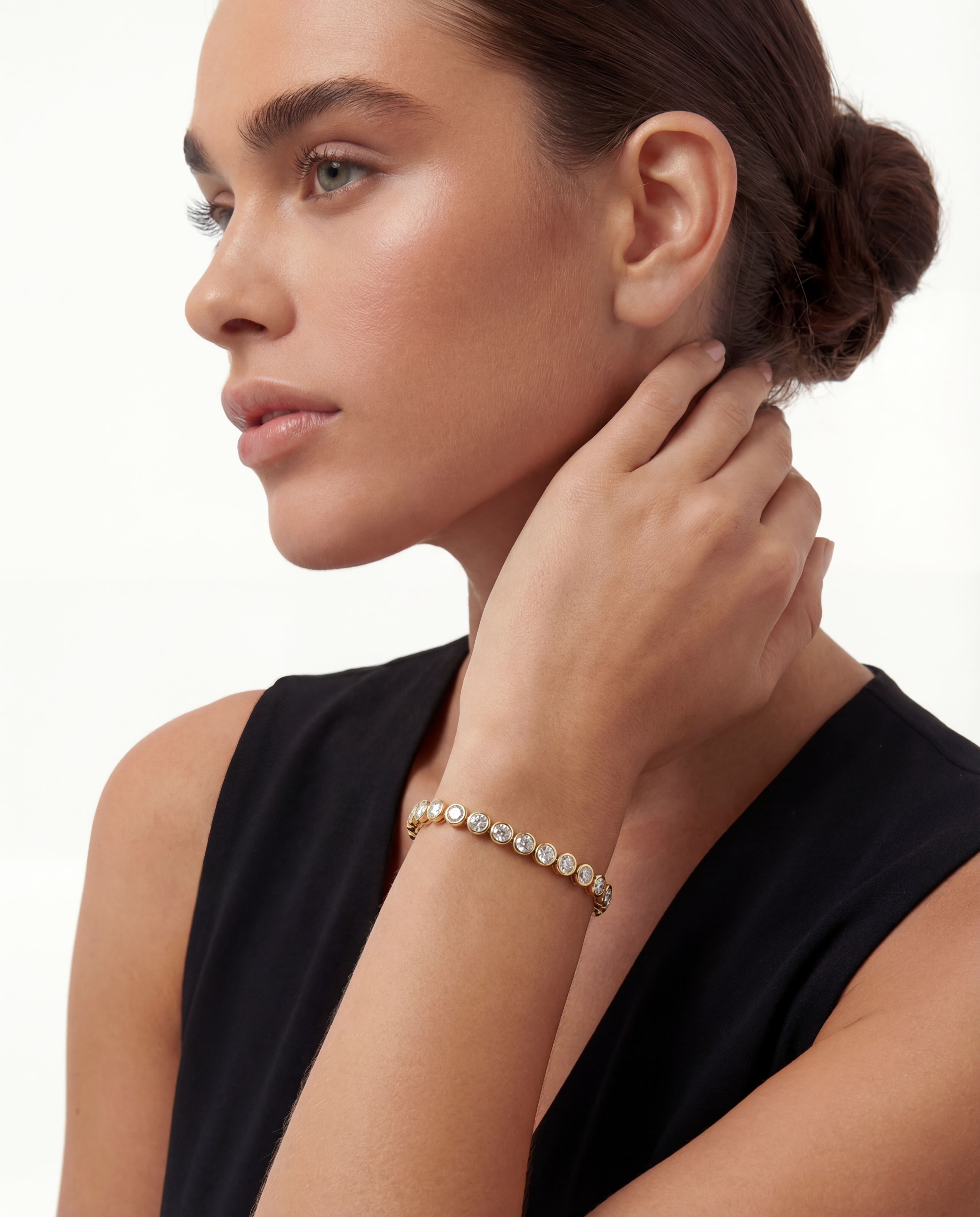Charlotte Bezel Tennis Bracelet