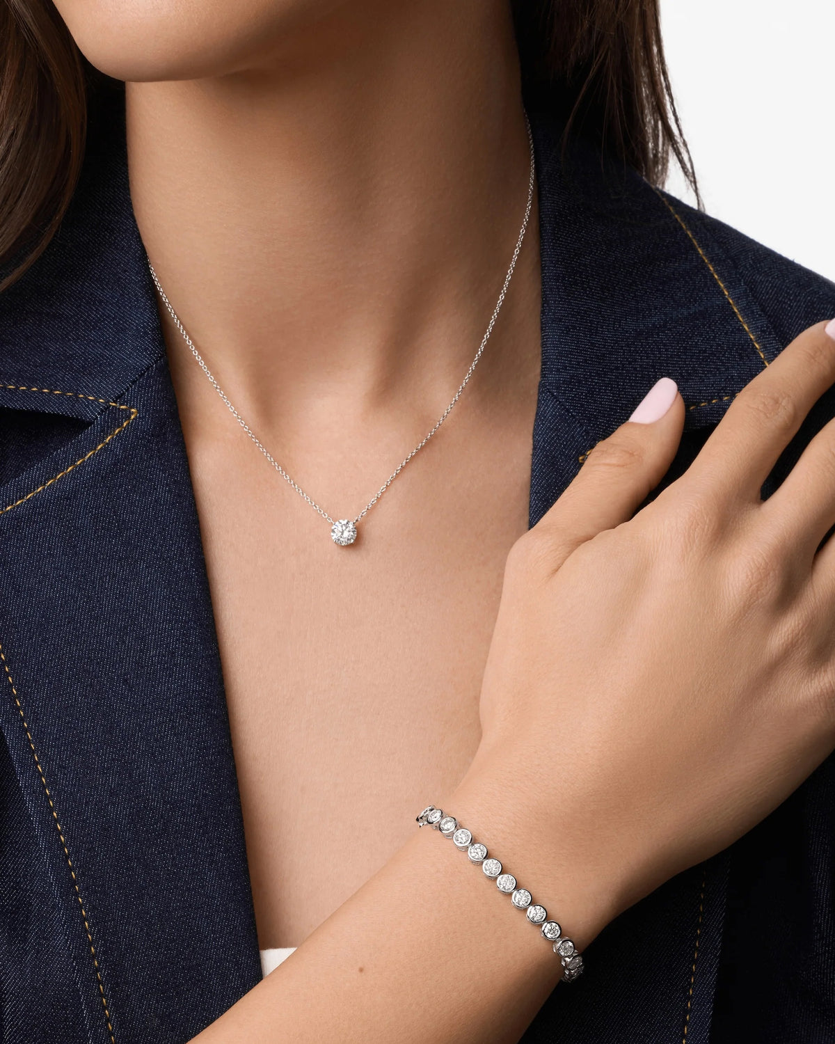 Jane Everyday™ Round Solitaire Necklace