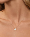 The Mother of Pearl Initial Necklace