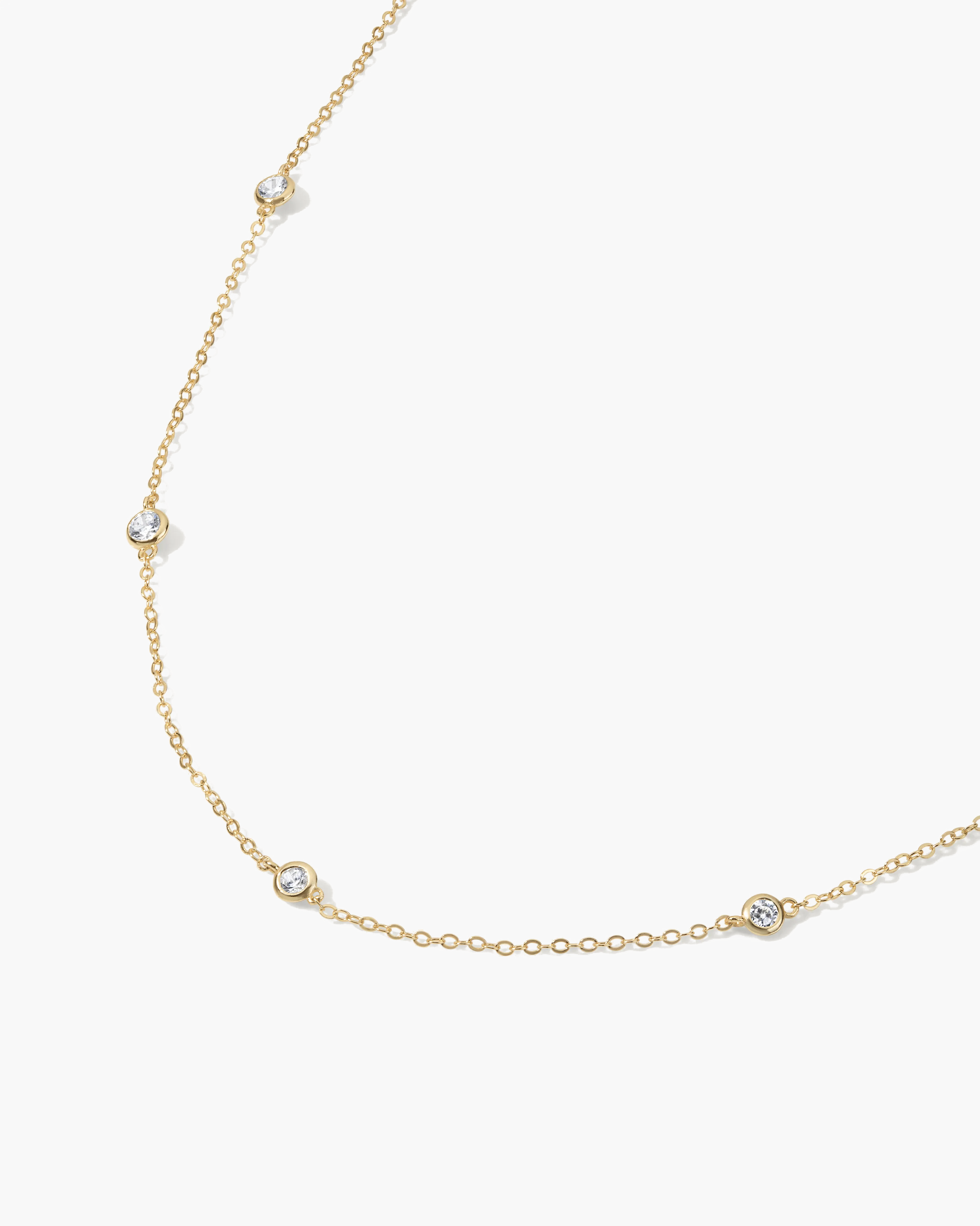 Jane Everyday™ Diamond Bezel Station Necklace
