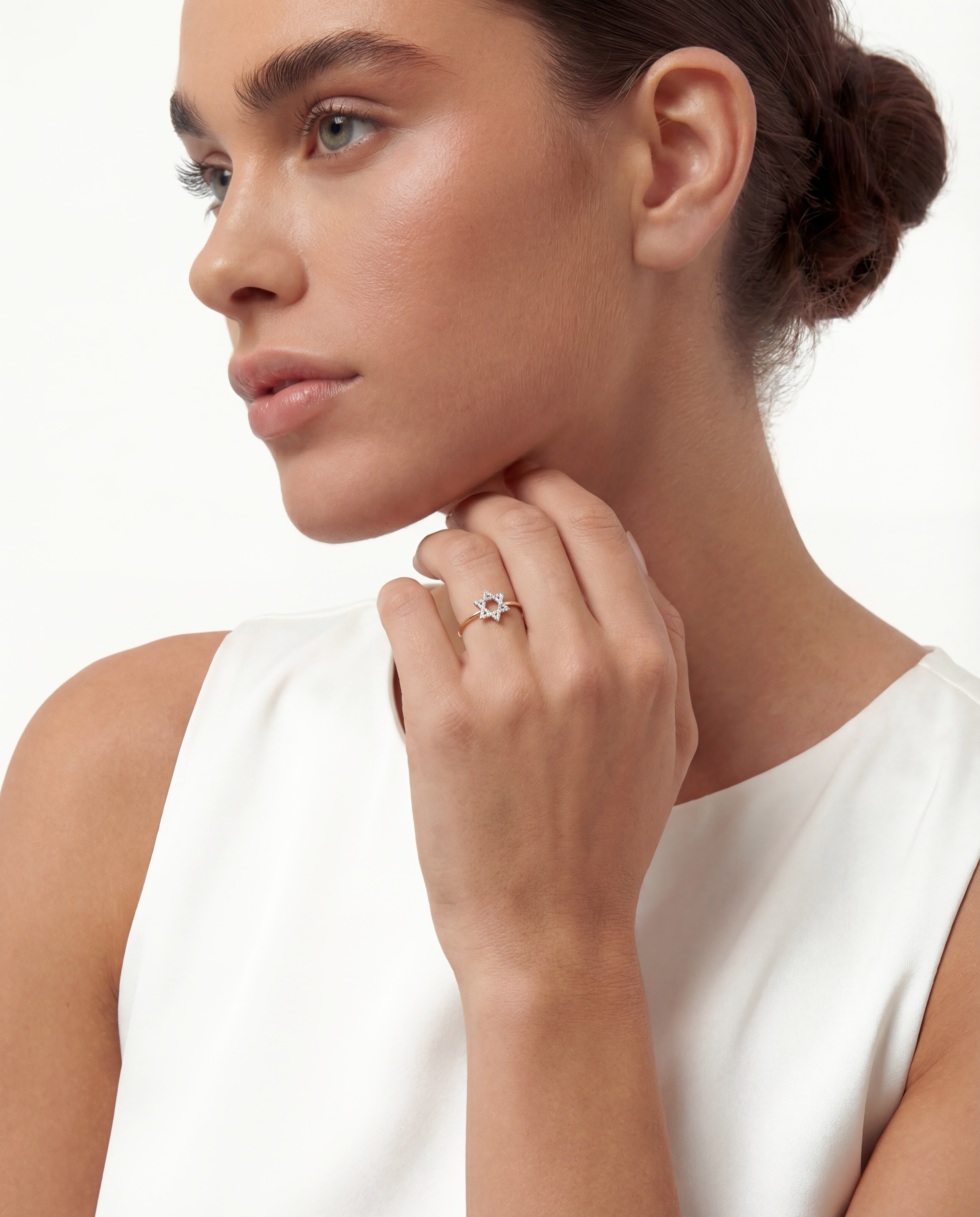 Sarah Star of David Pavé Diamond Ring