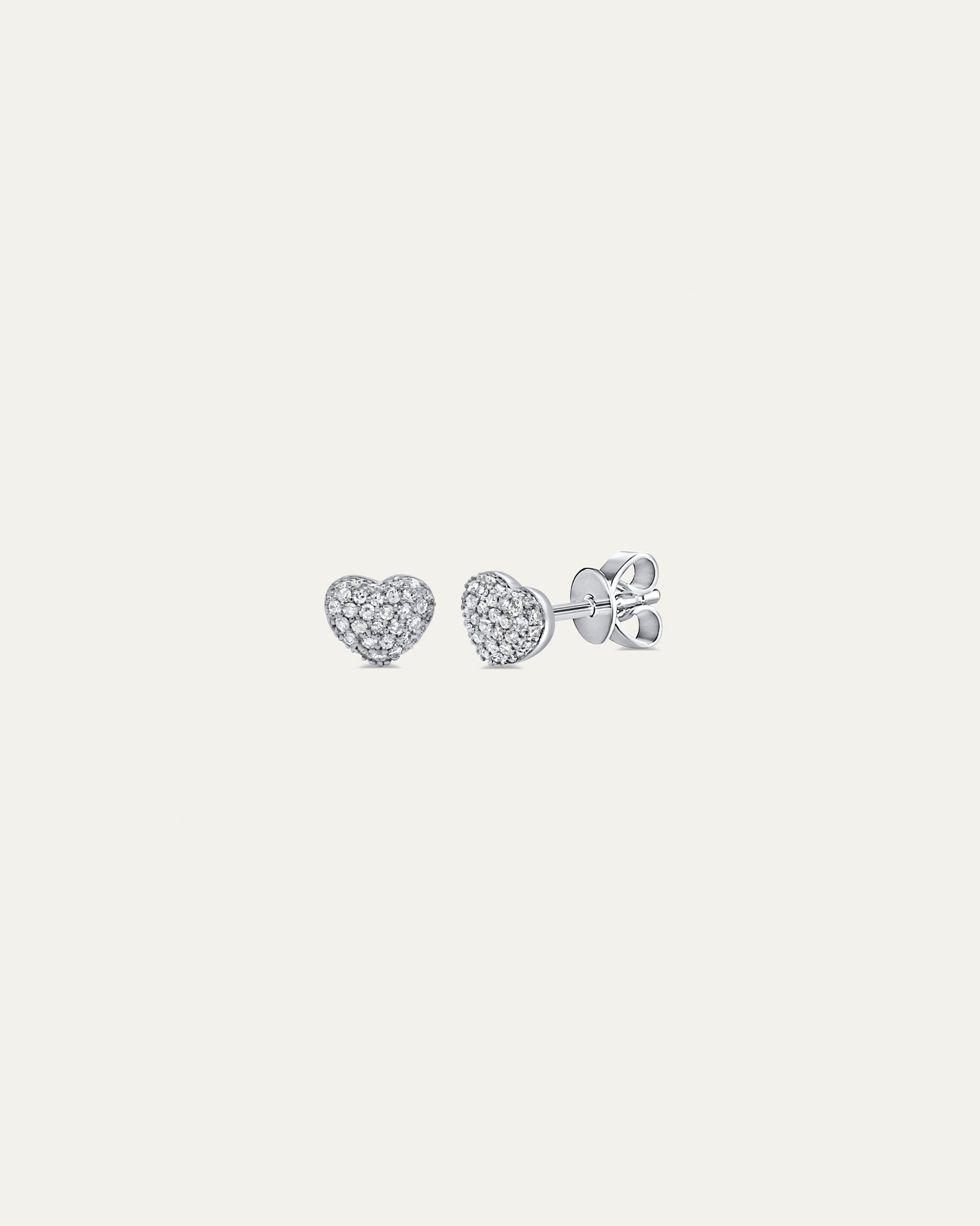 The Lev Diamond Heart Stud Earrings