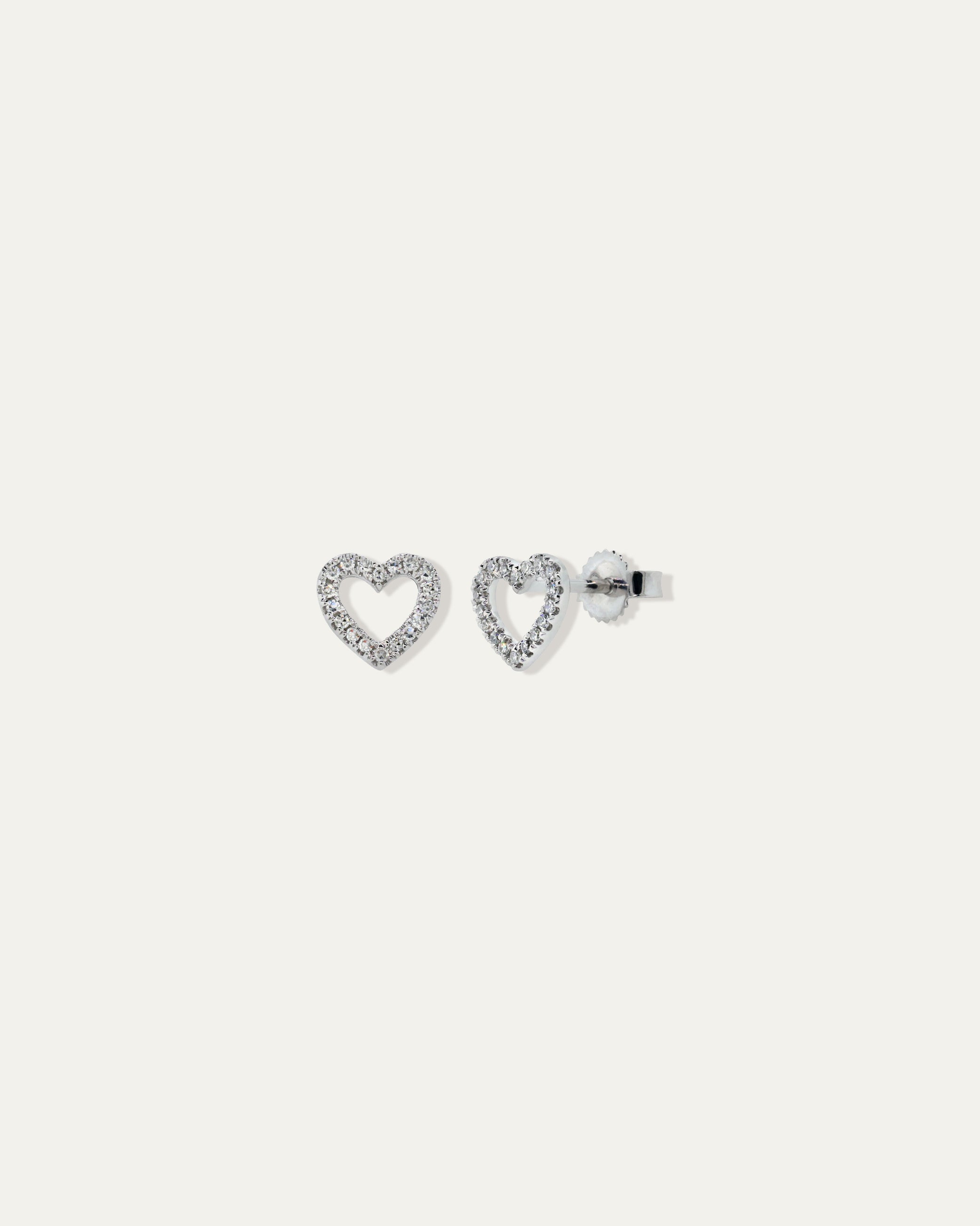 The All Me Diamond Heart Stud Earrings