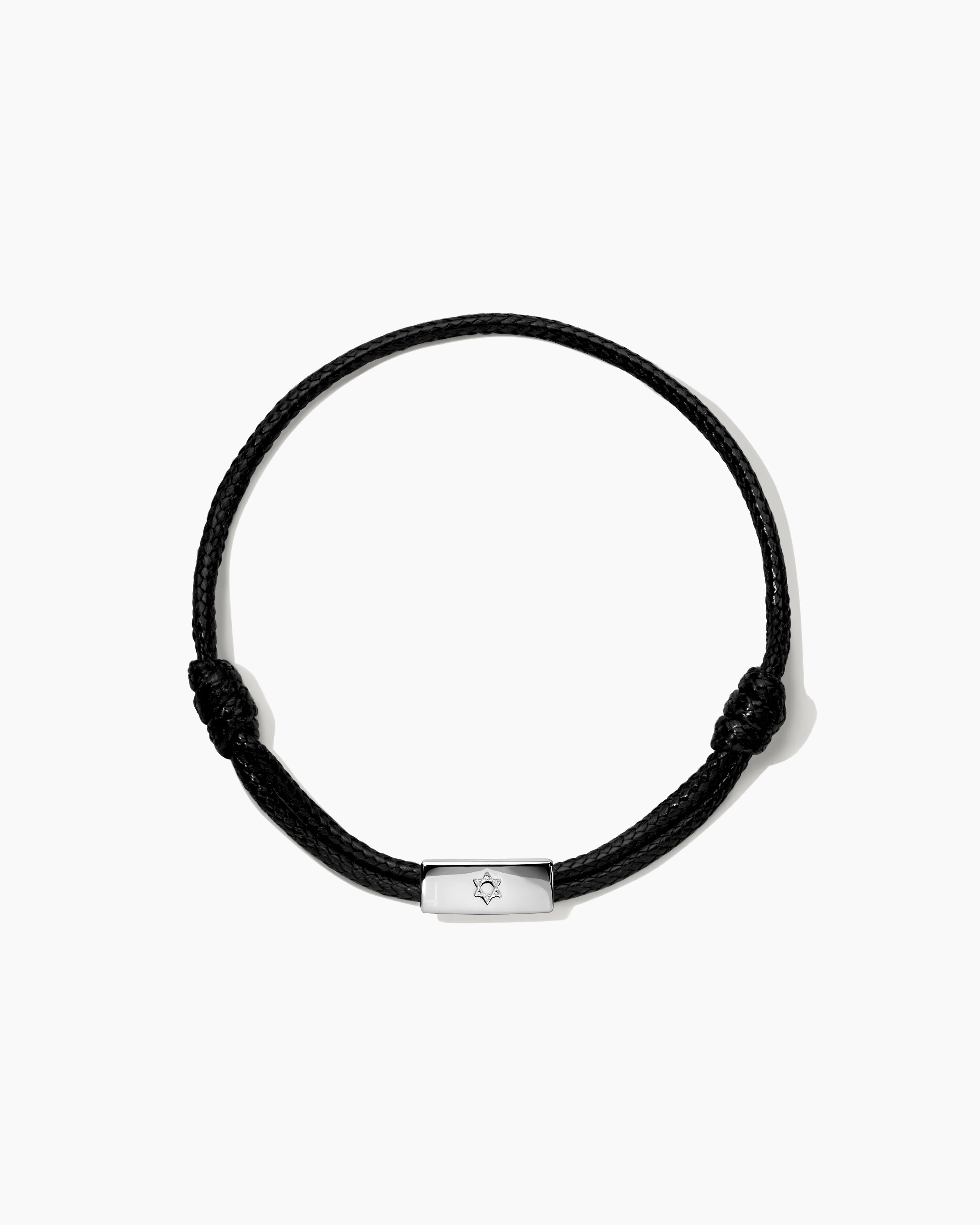 Star of David Bar Cord Bracelet