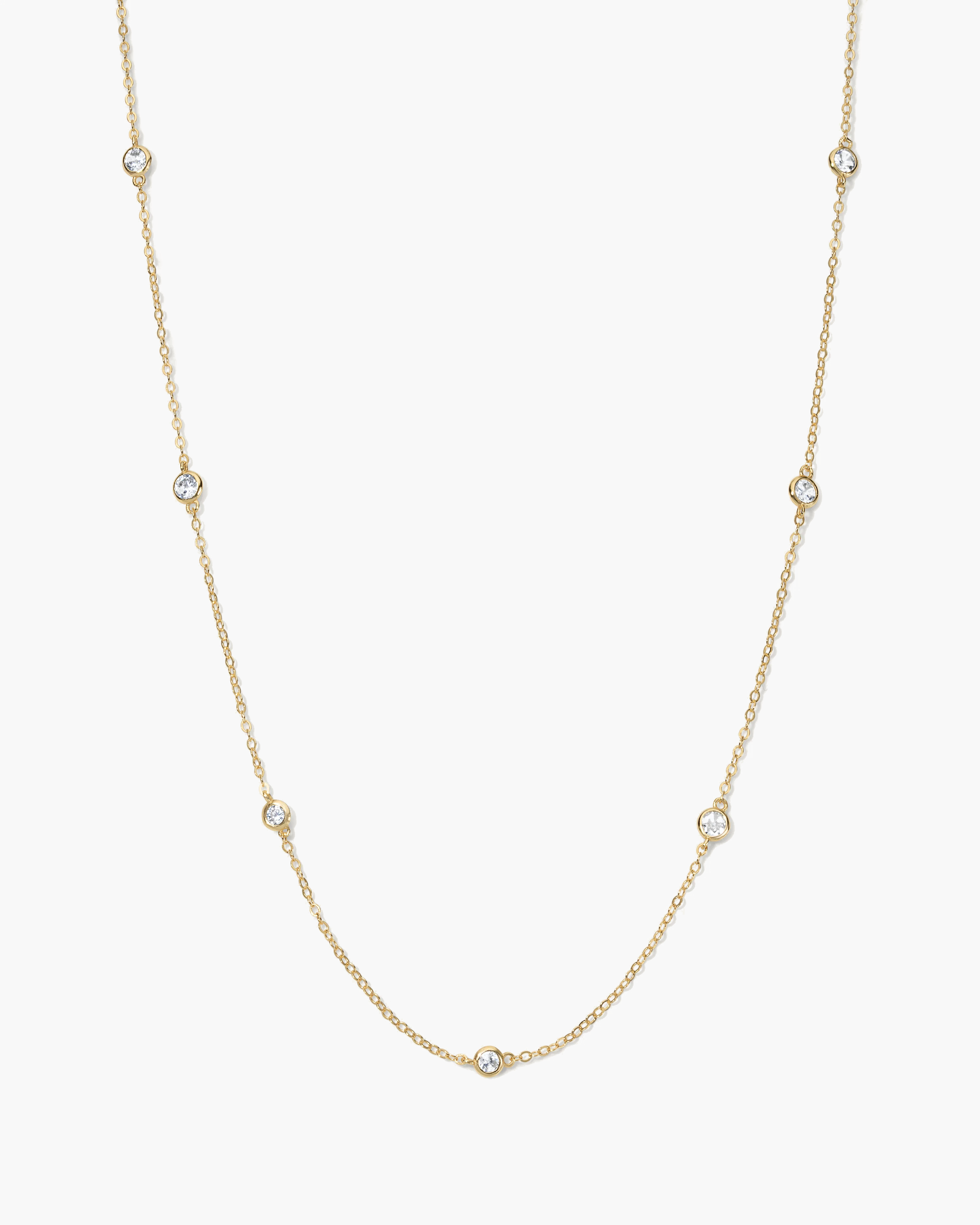 Jane Everyday™ Diamond Bezel Station Necklace