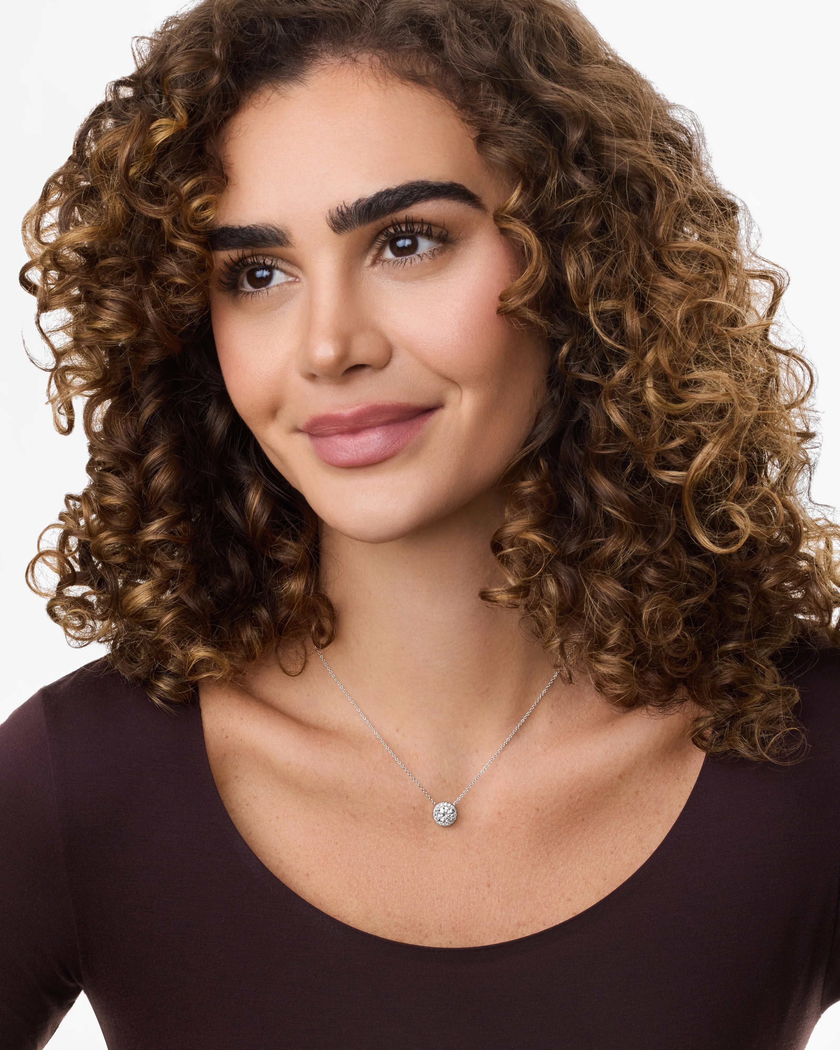 Jane Everyday™ Round Halo Necklace