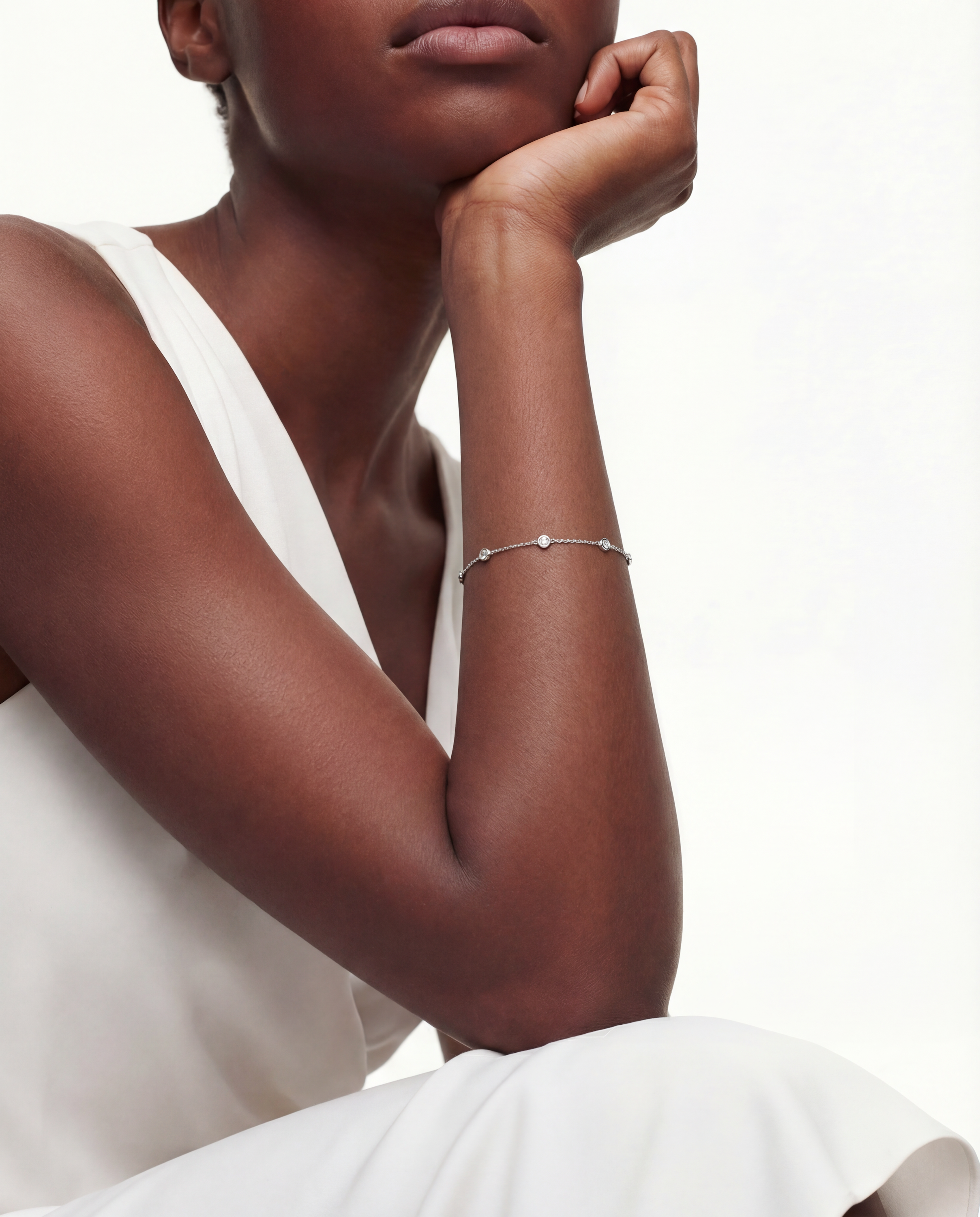 Charlotte Bezel Station Bracelet