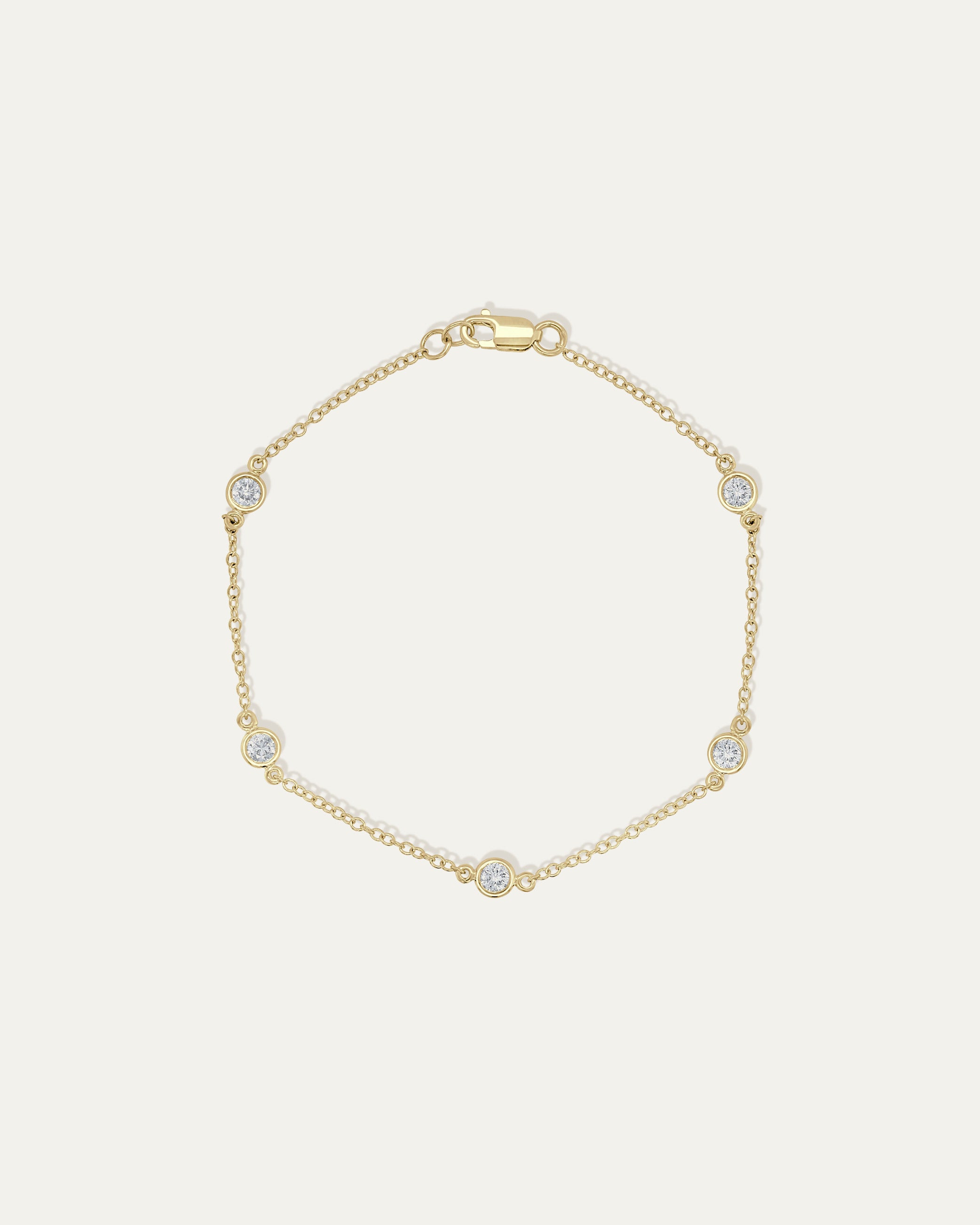 Diamond Bezel Station Bracelet