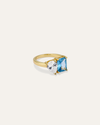 The Original Blue Topaz Toi et Moi Ring