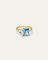 The Original Blue Topaz Toi et Moi Ring