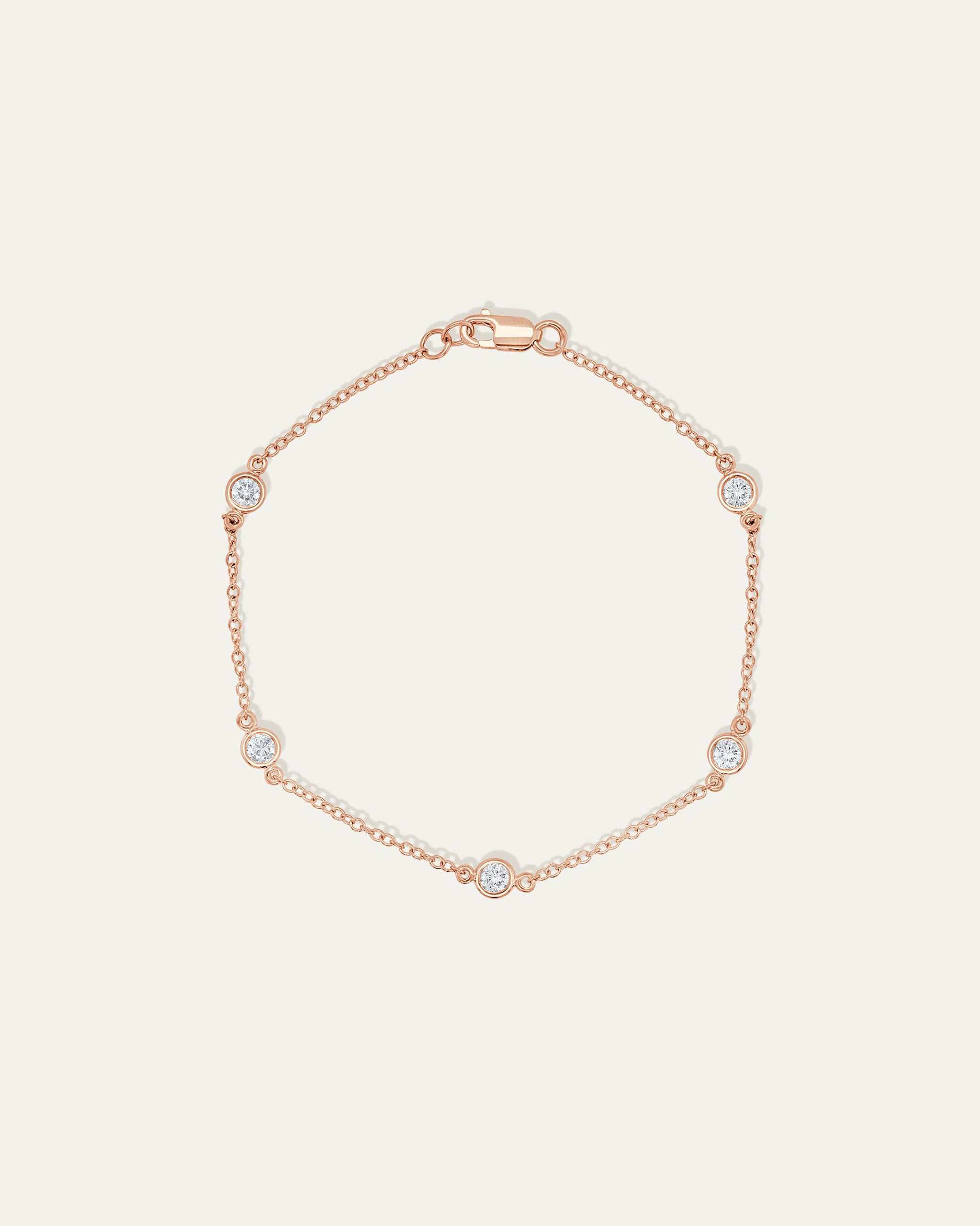Diamond Bezel Station Bracelet