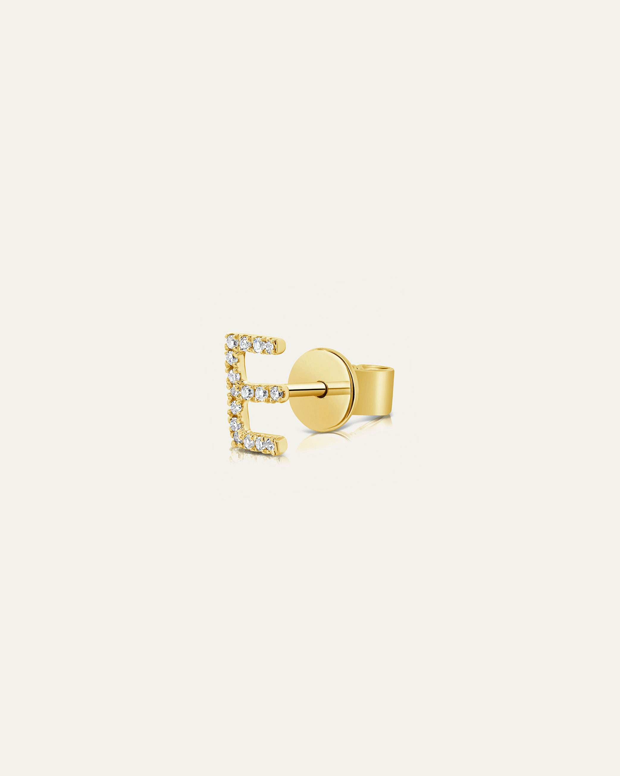 The All Me Pavé Diamond Letter Stud