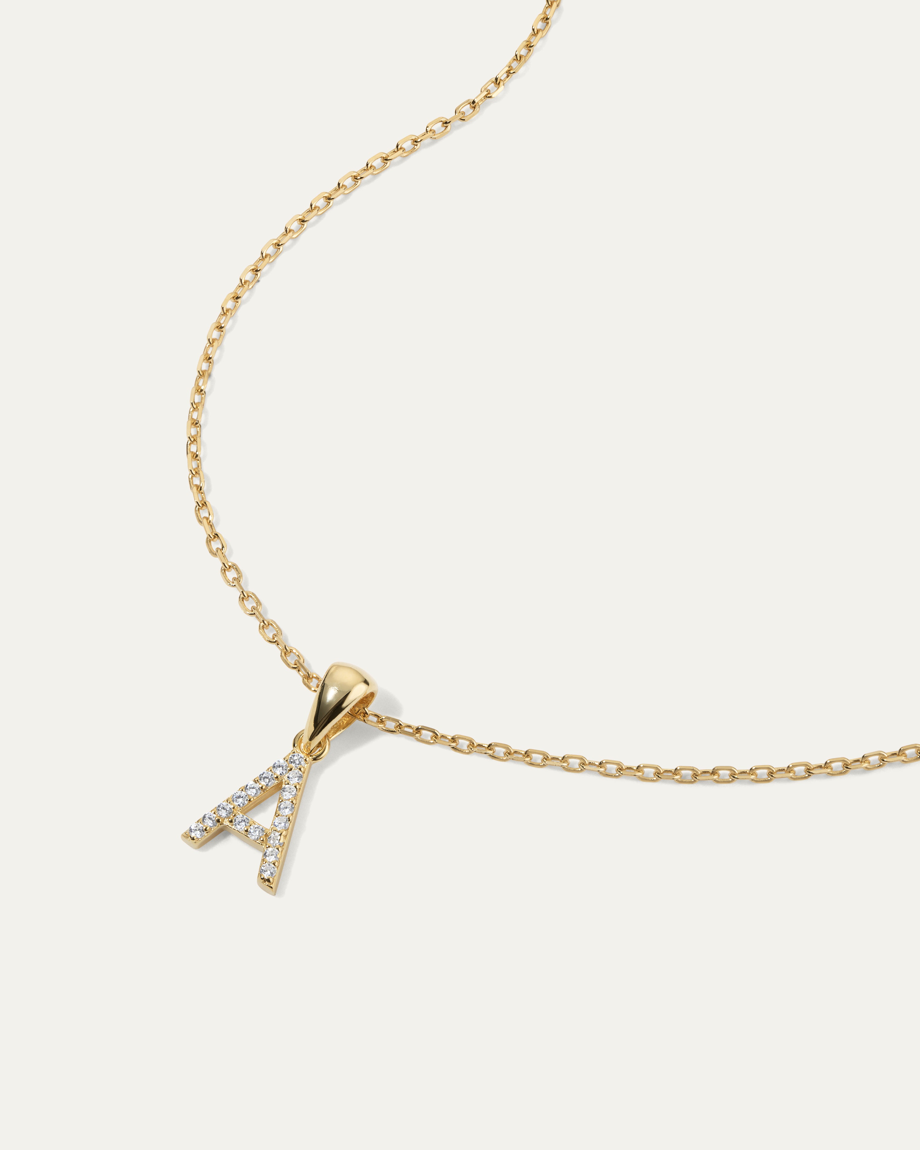 The All Me Pavé Letter Necklace