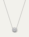 The Everyday Round Halo Necklace