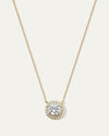 The Everyday Round Halo Necklace