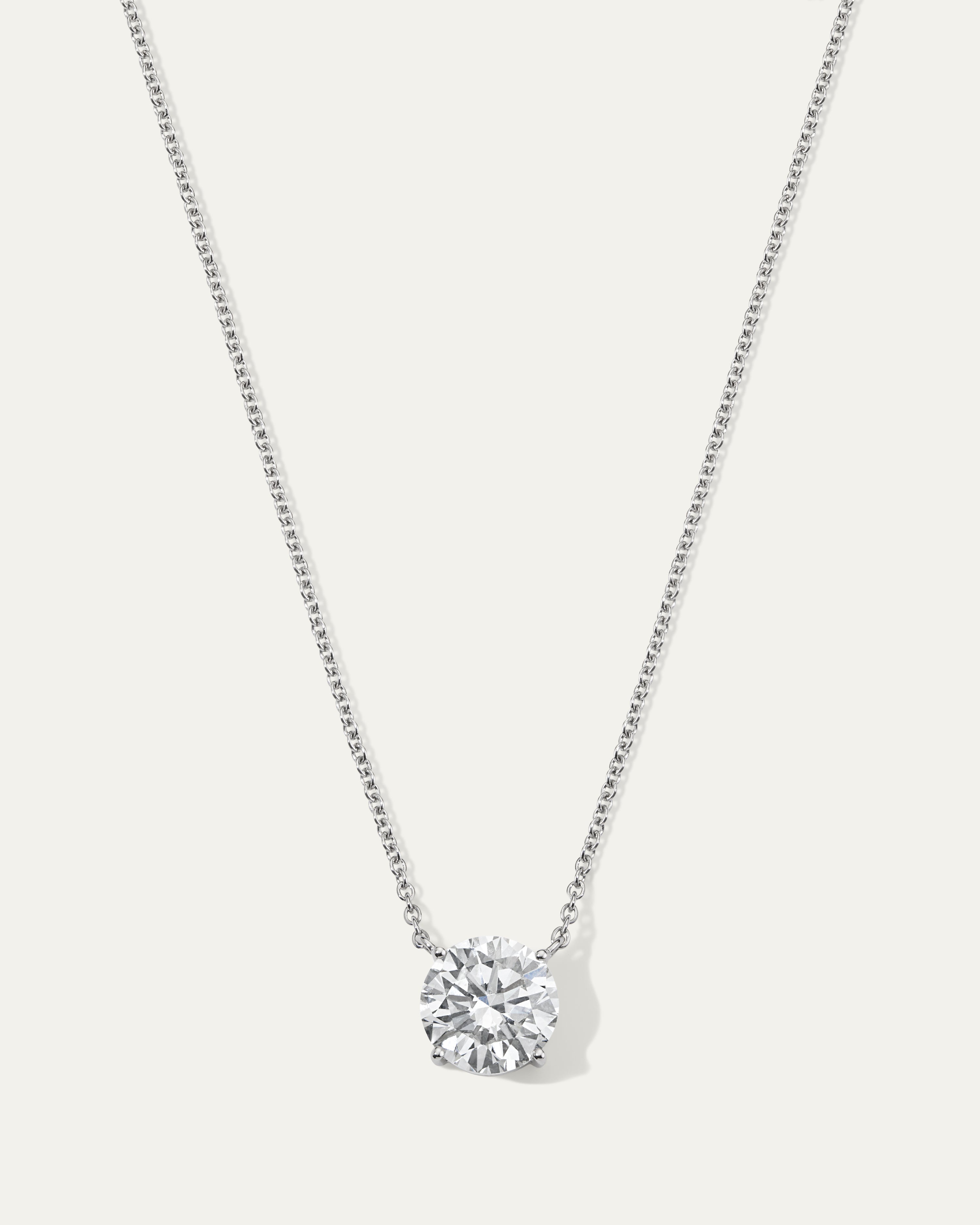 The Lab Diamond Floating Solitaire Necklace